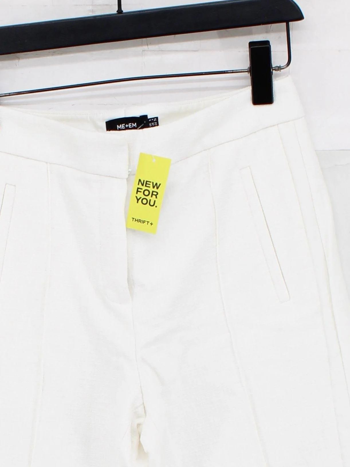 ME+EM Women's Suit Trousers UK 8 White Cotton - Image 3