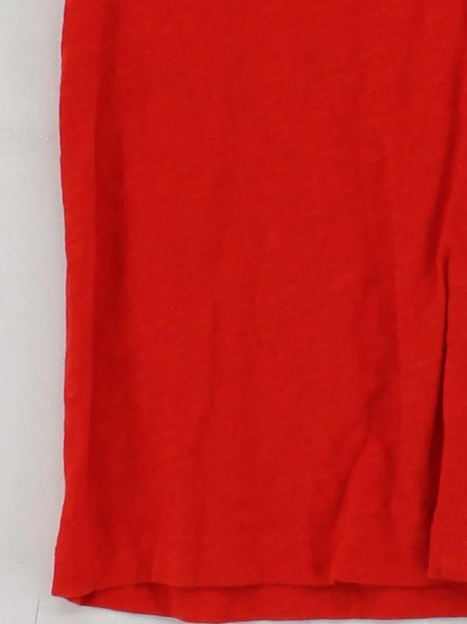 ME+EM Women's T-Shirt UK 10 Red 100% Cotton Short Sleeve V-Neck Basic - Image 4