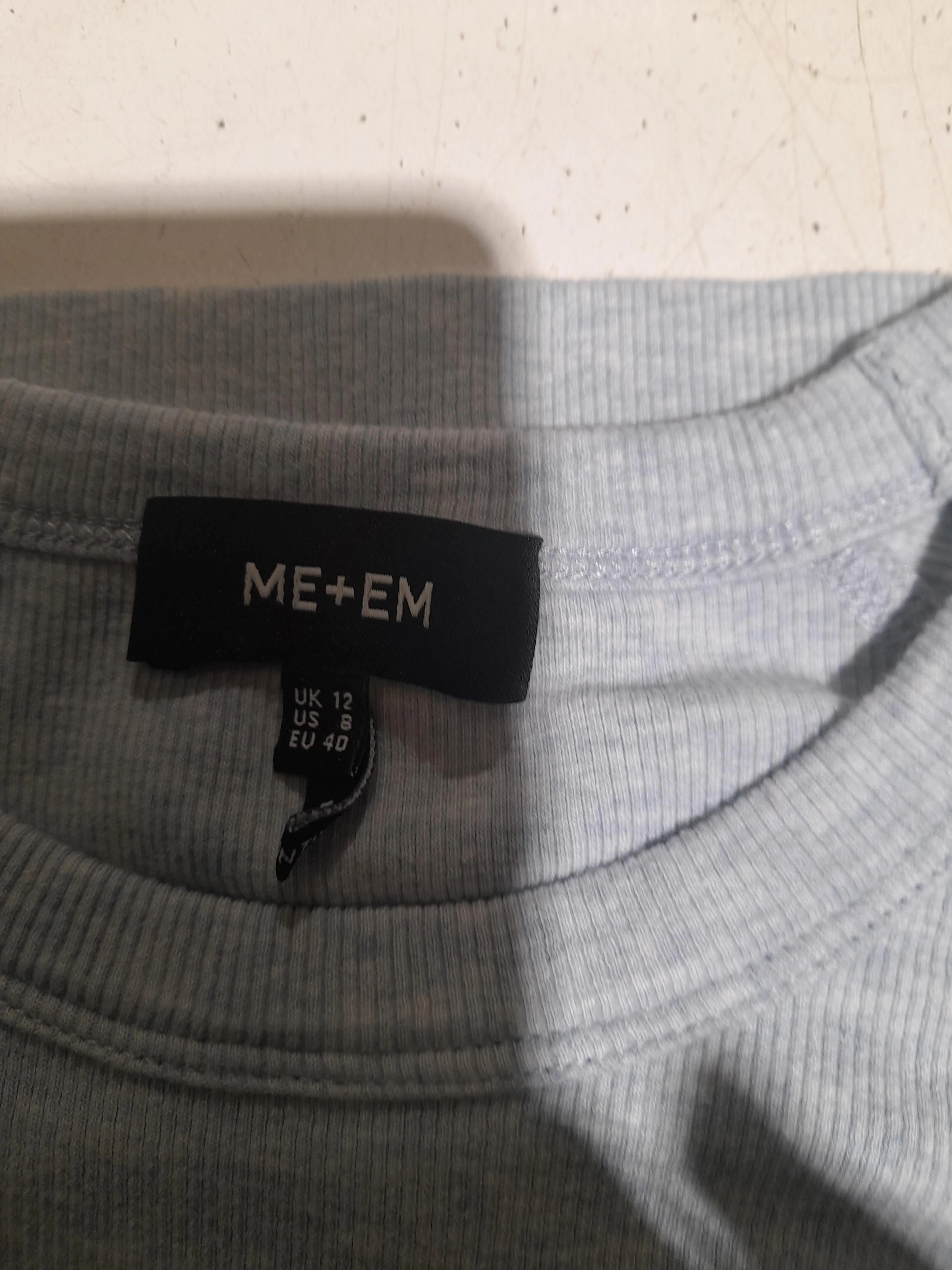 ME+EM Women's T-Shirt UK 12 Blue Cotton with Elastane Basic - Image 5