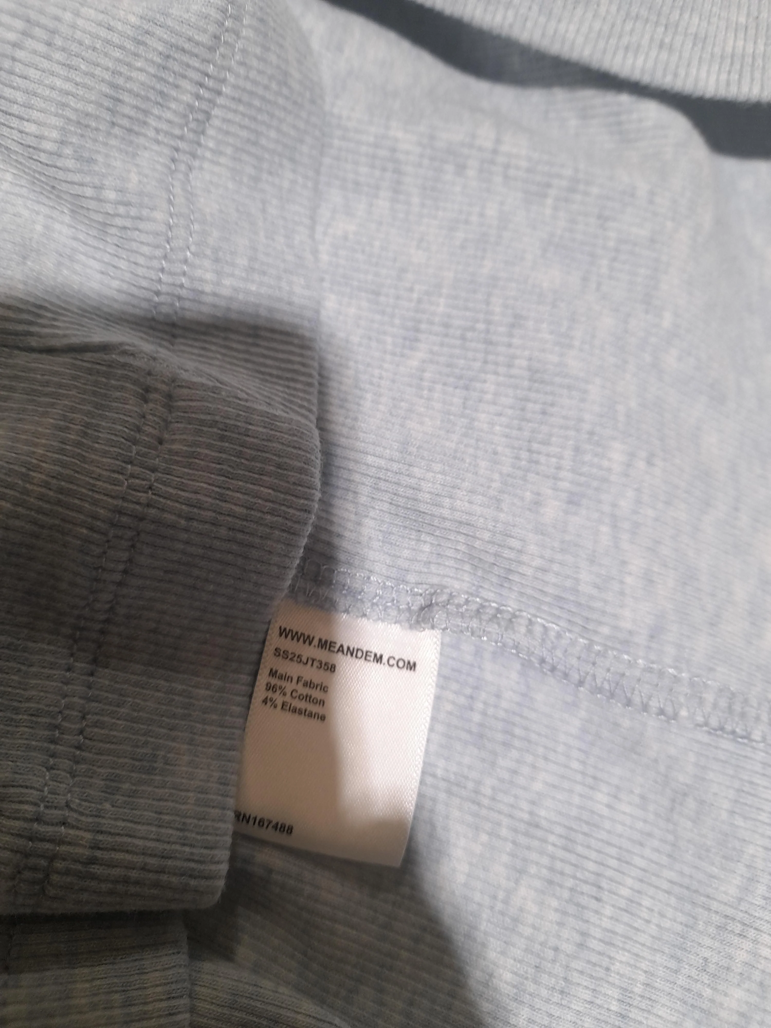 ME+EM Women's T-Shirt UK 12 Blue Cotton with Elastane Basic - Image 6