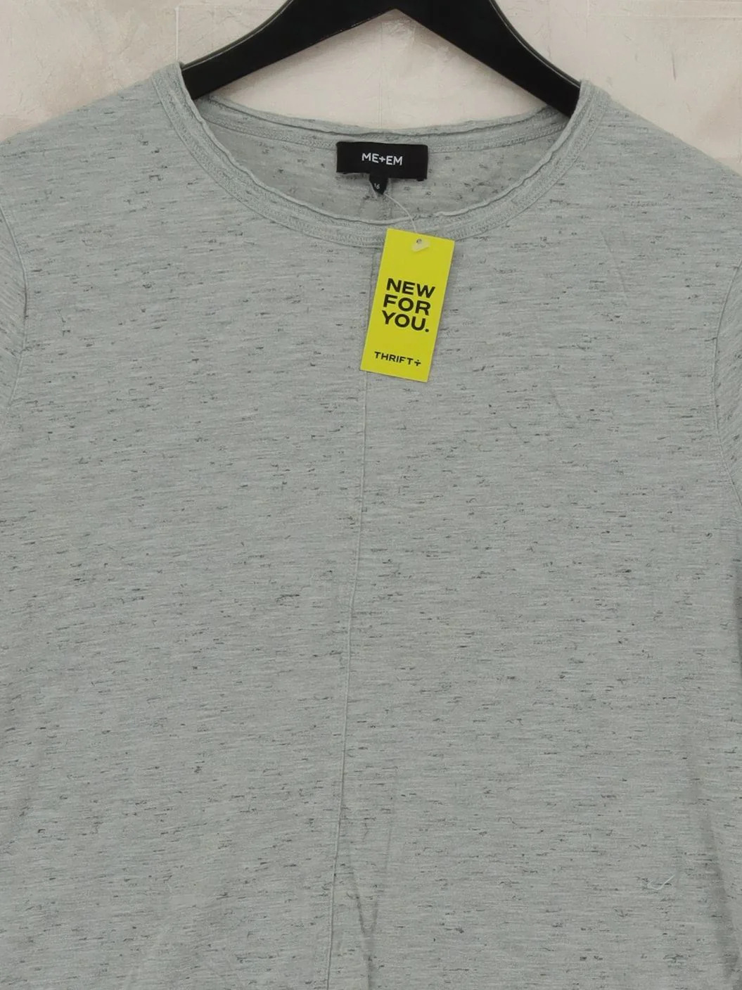 ME+EM Women's T-Shirt UK 16 Grey Lyocell Modal - Image 3