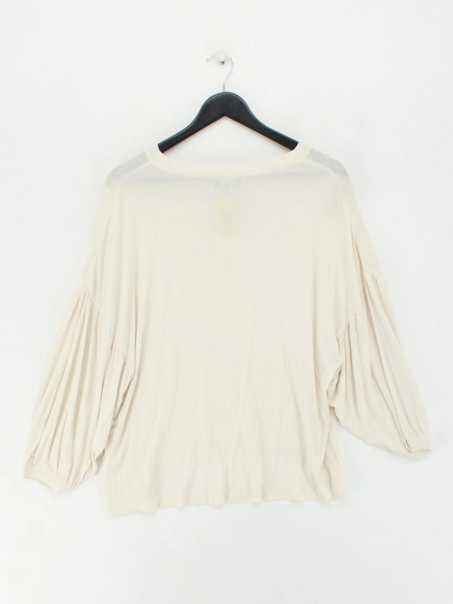 ME+EM Women's Top M Cream 100% Other 3/4 Sleeve Round Neck Basic - Image 2