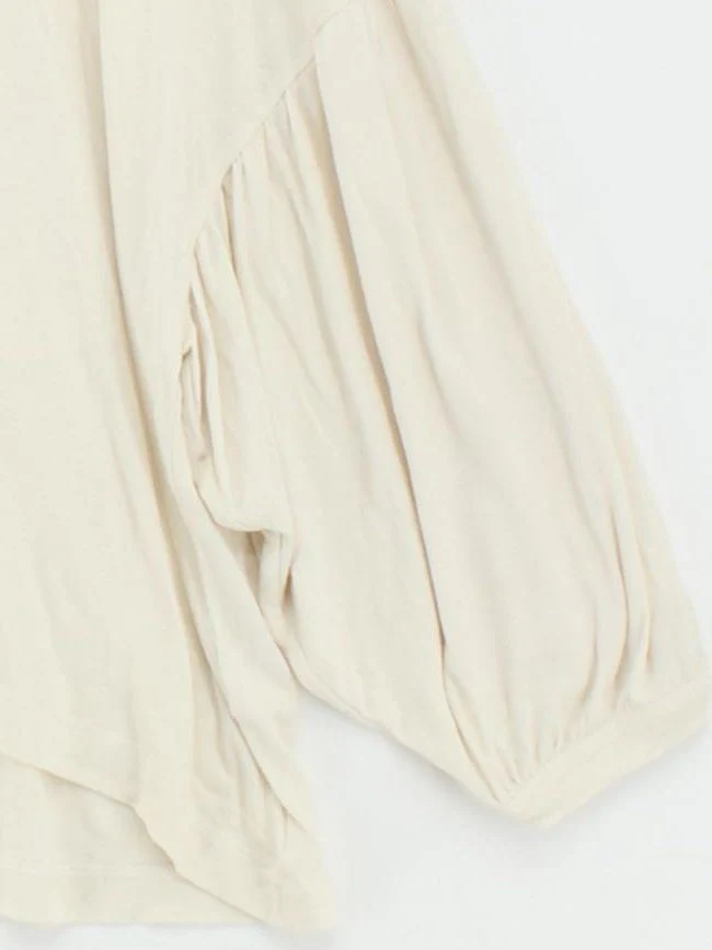 ME+EM Women's Top M Cream 100% Other 3/4 Sleeve Round Neck Basic - Image 4