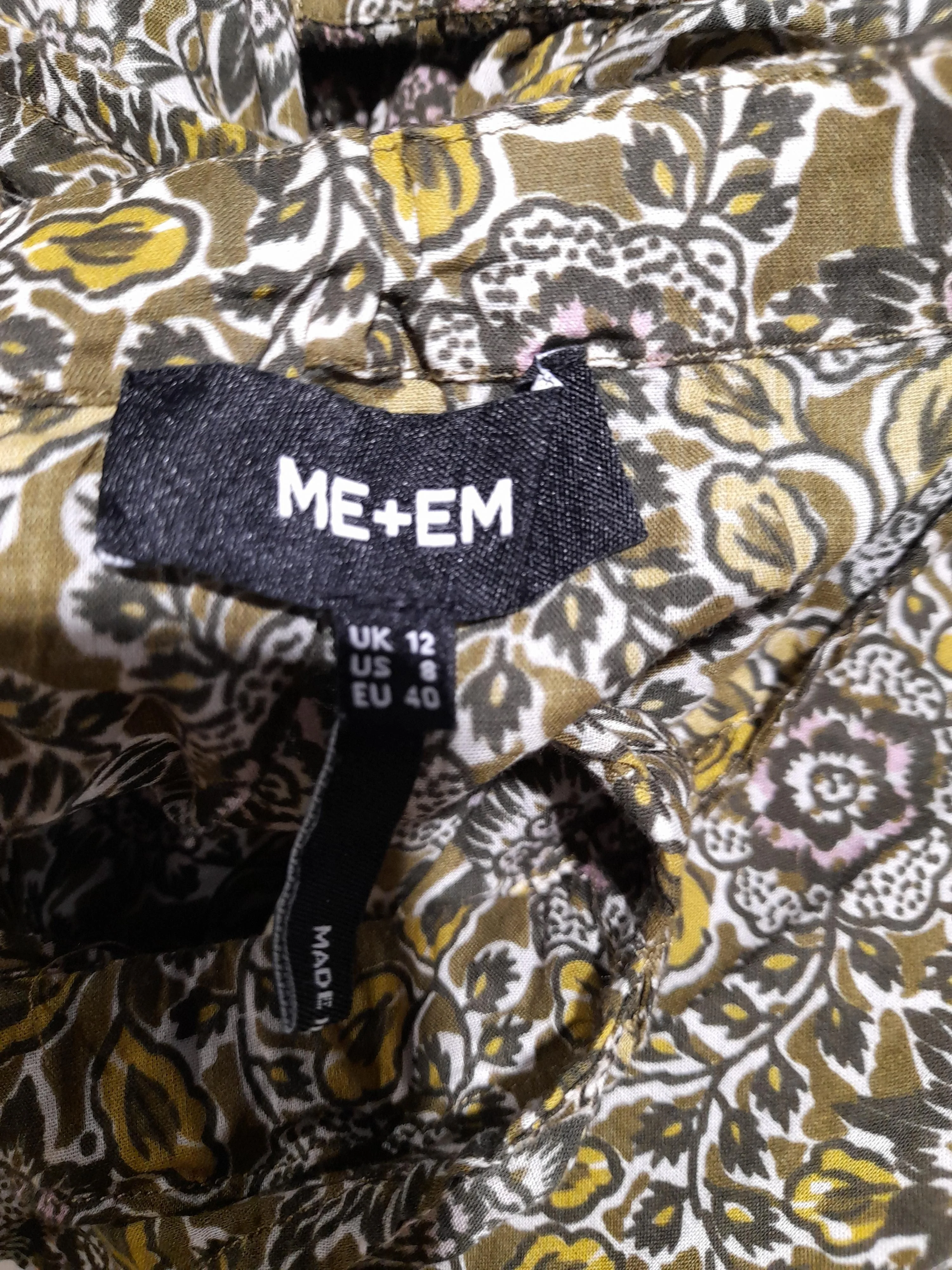 ME+EM Women's Top M Multi Floral 100% Cotton Sleeveless High Neck Basic - Image 5