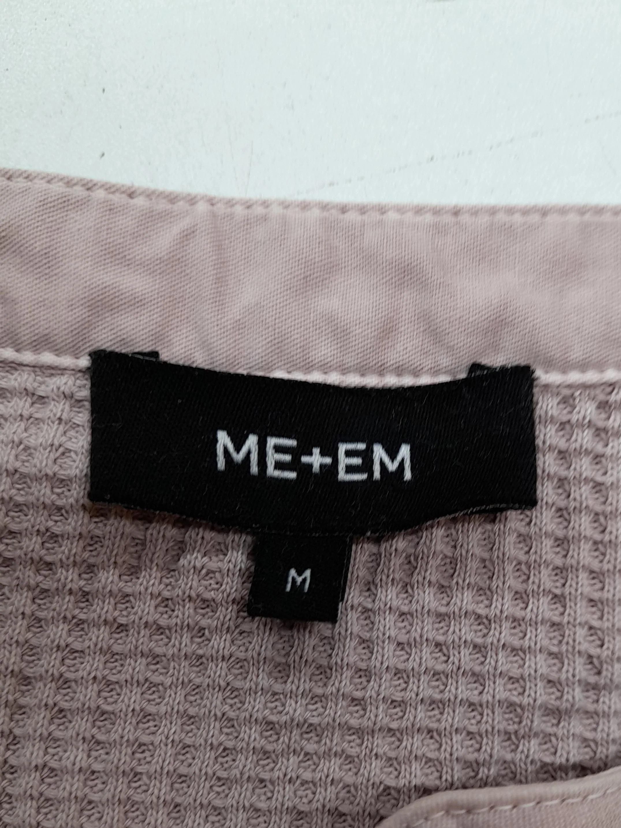 ME+EM Women's Top M Pink Cotton with Elastane Long Sleeve Crew Neck Basic - Image 5