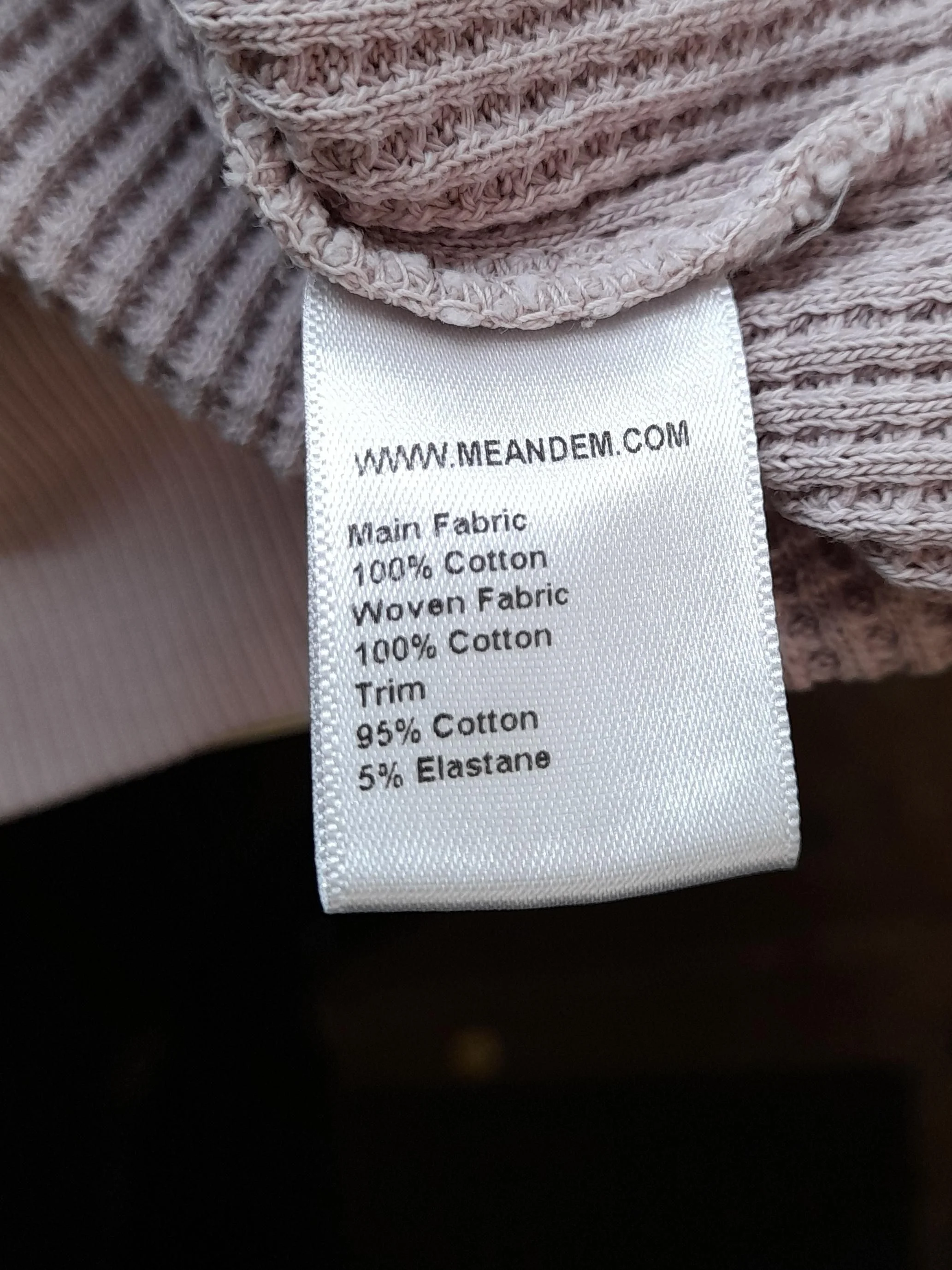 ME+EM Women's Top M Pink Cotton with Elastane Long Sleeve Crew Neck Basic - Image 6