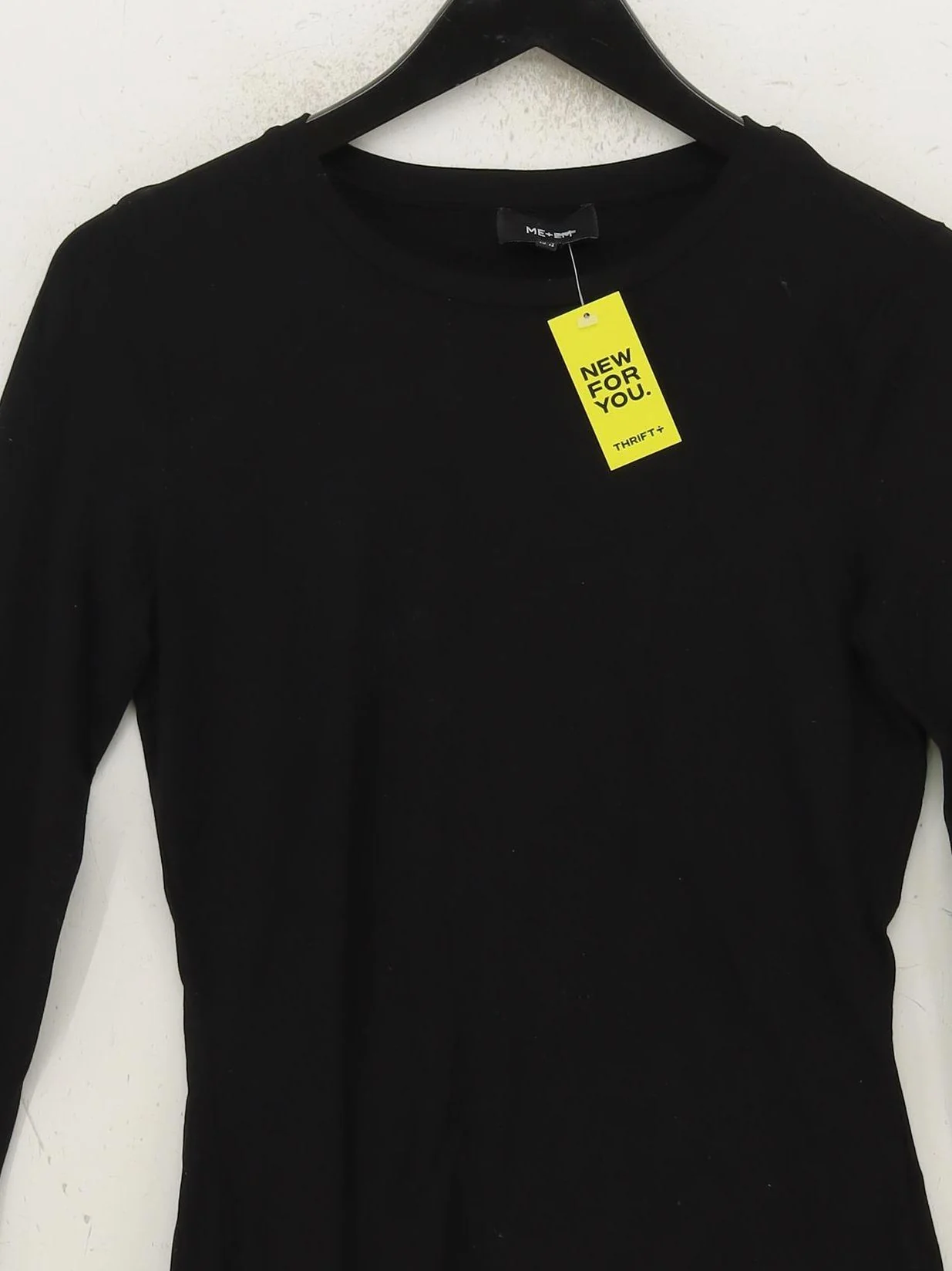 ME+EM Women's Top UK 10 Black Viscose with Elastane, Cotton Basic - Image 3
