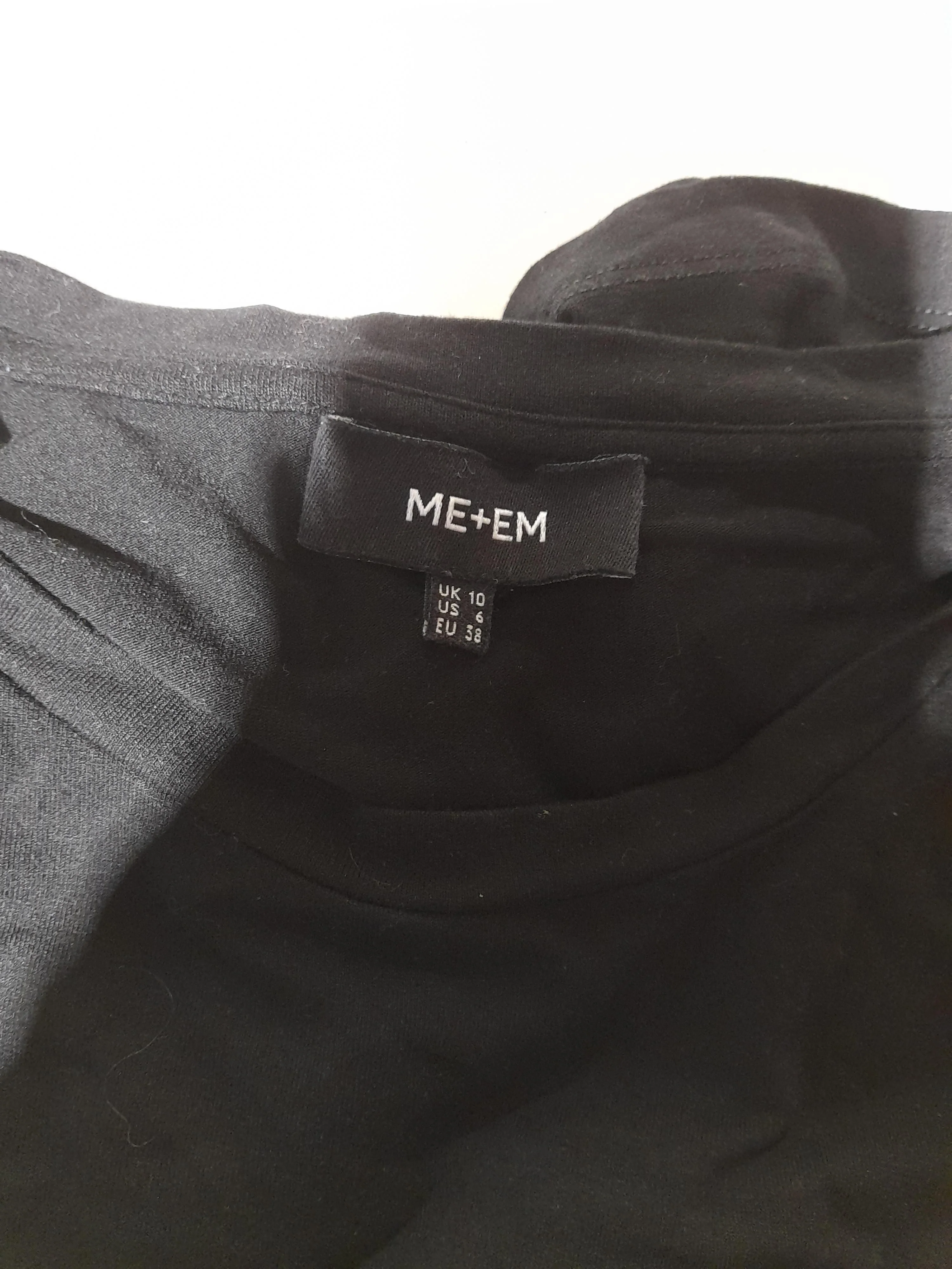 ME+EM Women's Top UK 10 Black Viscose with Elastane, Cotton Basic - Image 6