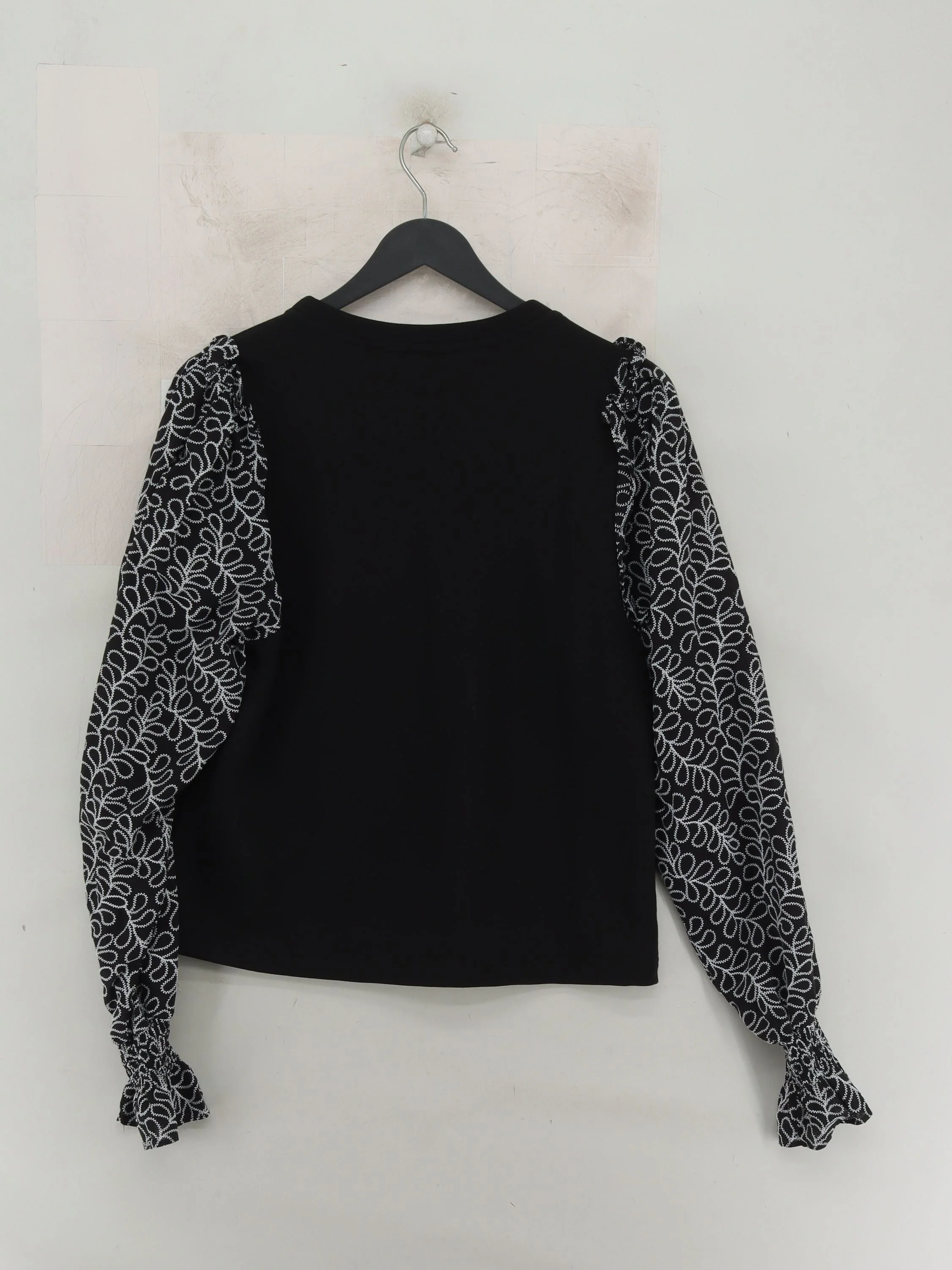 ME+EM Women's Top UK 12 Black Cotton with Polyester Basic - Image 2