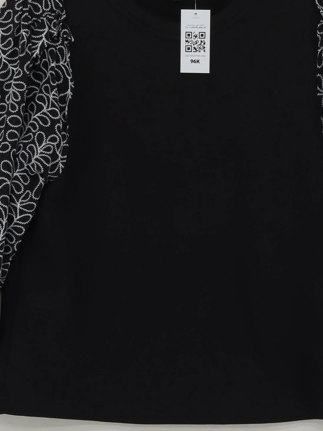 ME+EM Women's Top UK 12 Black Cotton with Polyester Basic - Image 3