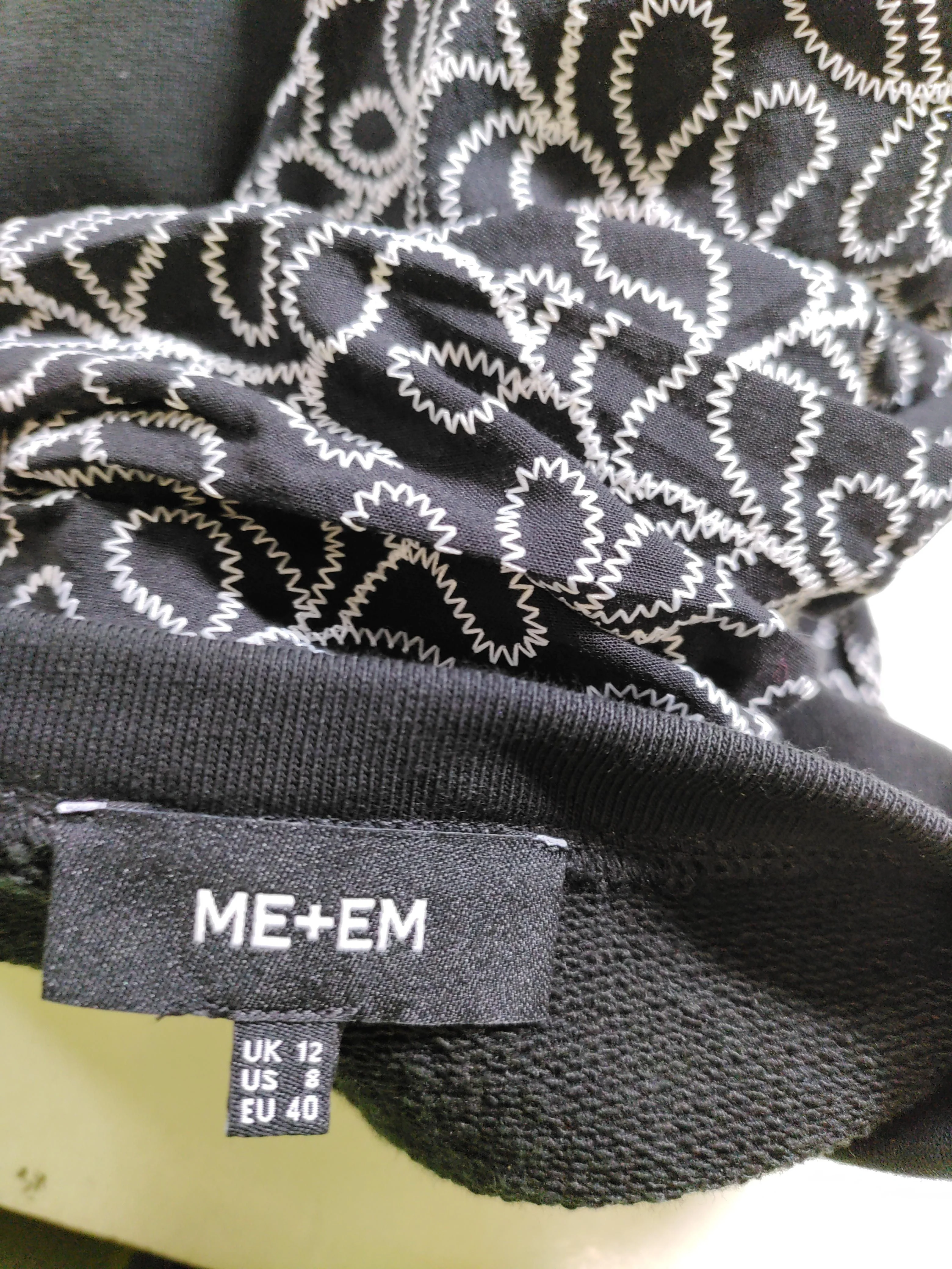 ME+EM Women's Top UK 12 Black Cotton with Polyester Basic - Image 6