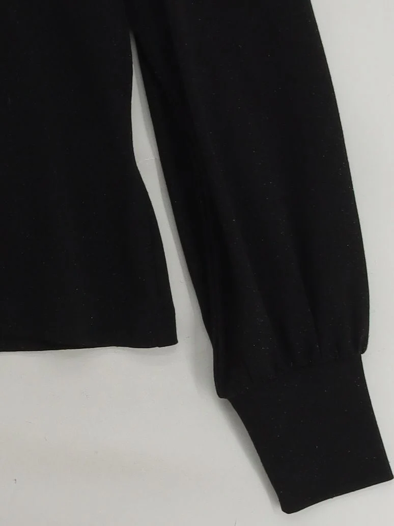ME+EM Women's Top UK 12 Black Polyester with Viscose, Polyamide, Elastane Basic - Image 4