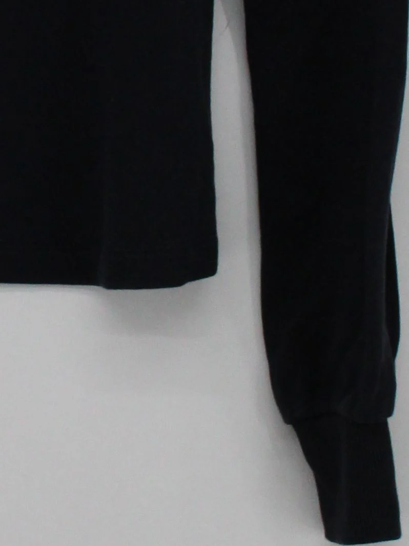 ME+EM Women's Top UK 6 Black 100% Cotton Long Sleeve Round Neck Basic - Image 4