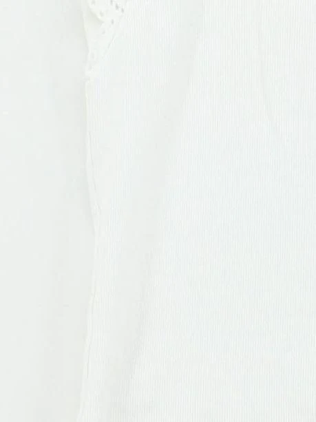ME+EM Women's Top UK 8 White Cotton with Elastane Short Sleeve Round Neck Basic - Image 4
