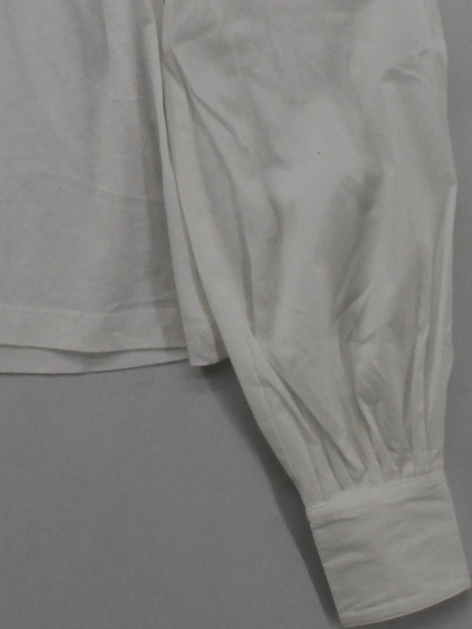 ME+EM Women's Top XS White 100% Cotton Long Sleeve Round Neck Basic - Image 4