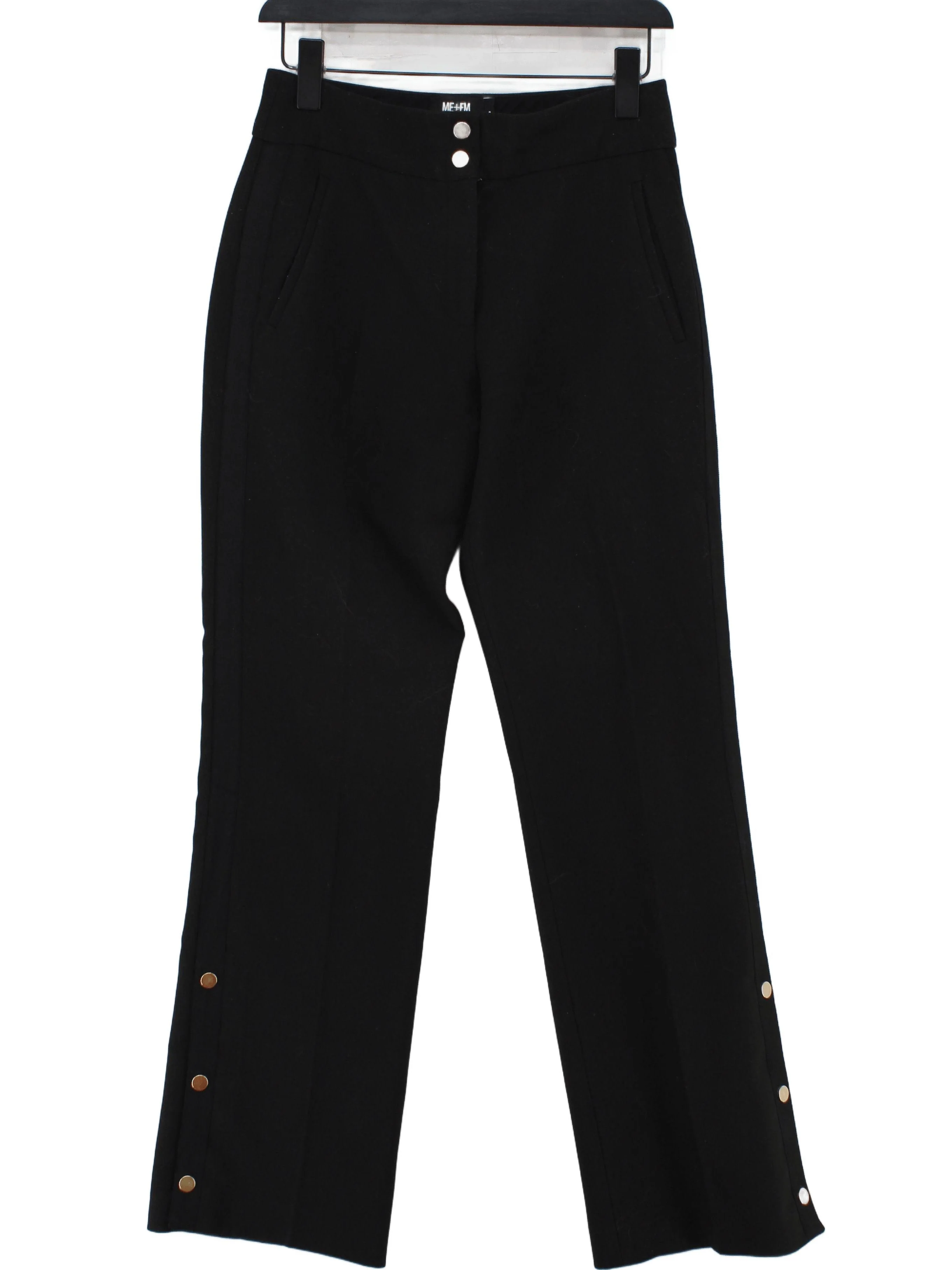 ME+EM Women's Trousers S Black 100% Cotton Straight Chino