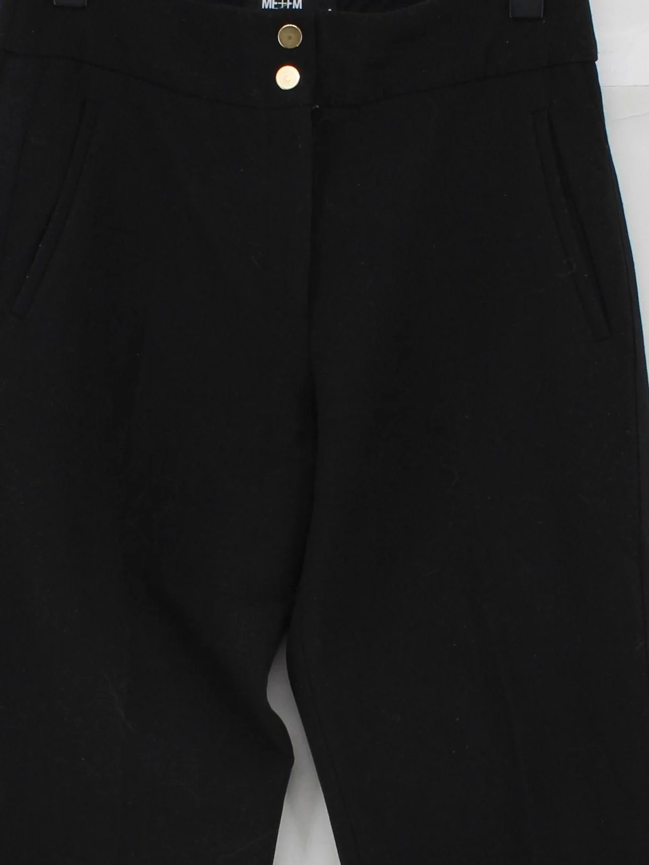 ME+EM Women's Trousers S Black 100% Cotton Straight Chino - Image 3