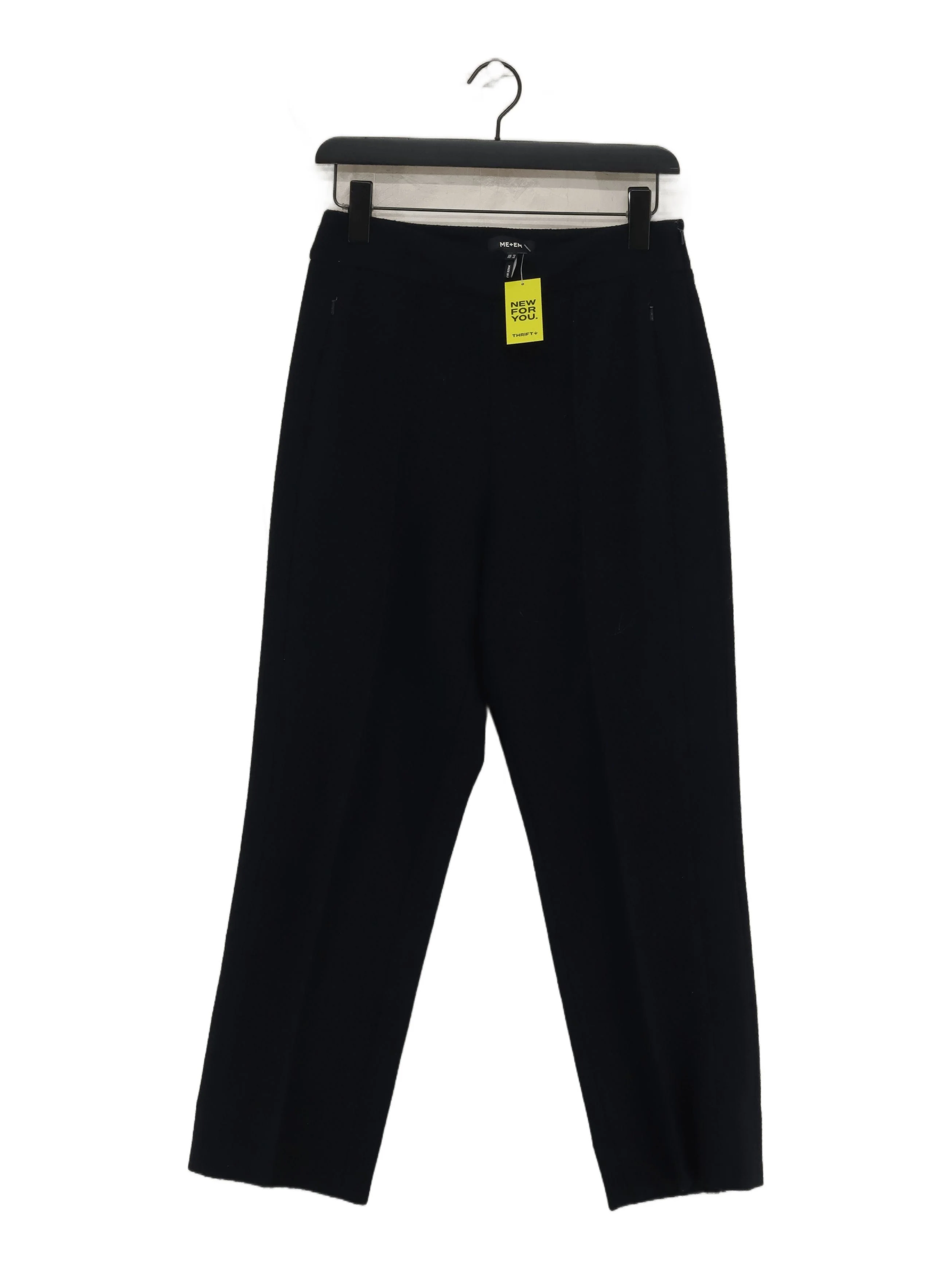 ME+EM Women's Trousers UK 10 Black Polyester with Viscose, Elastane Capri