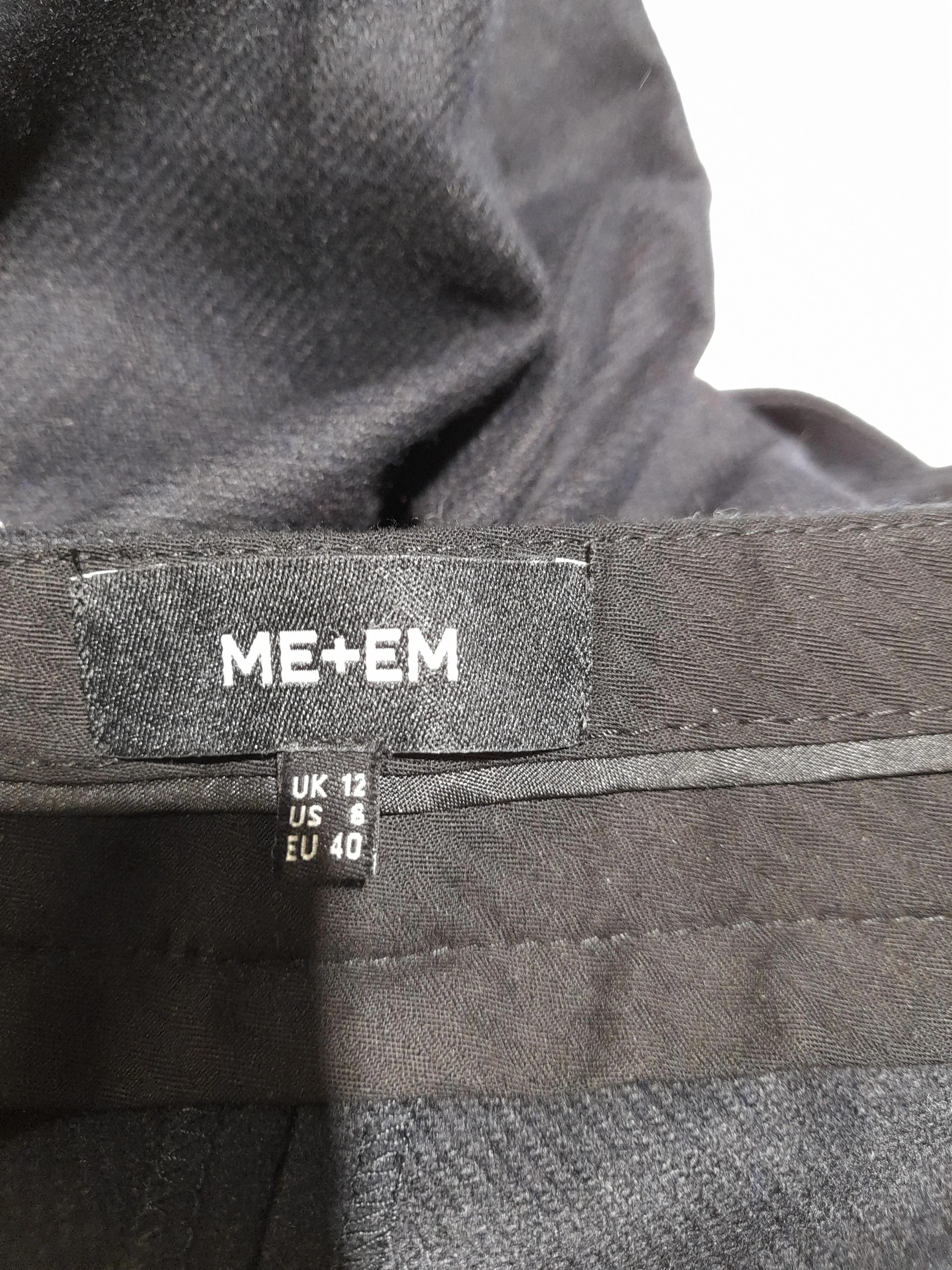 ME+EM Women's Trousers UK 12 Black Wool with Polyester Wide-Leg Sweatpants - Image 5