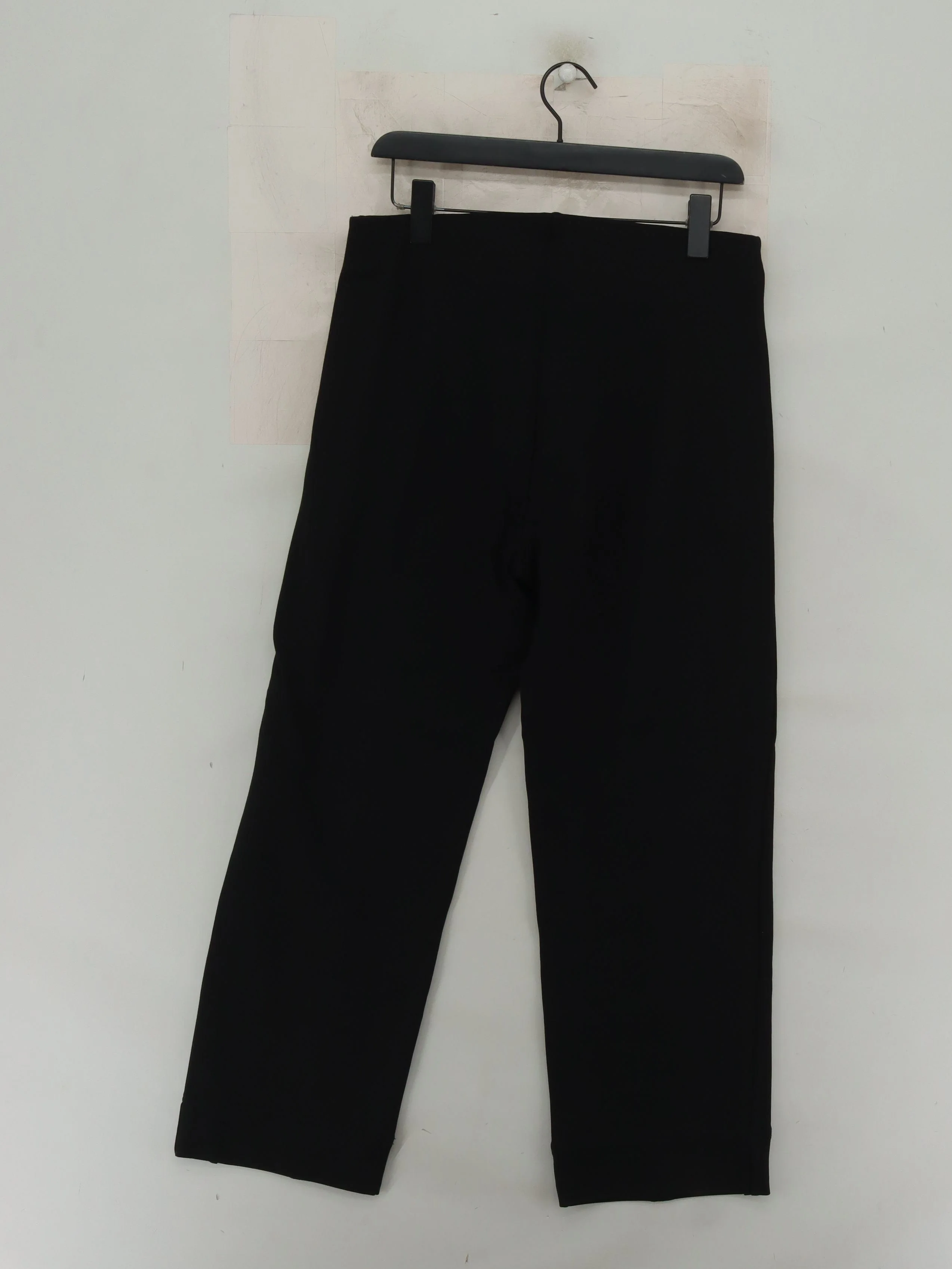ME+EM Women's Trousers UK 14 Black Viscose with Polyamide, Elastane Cropped - Image 2