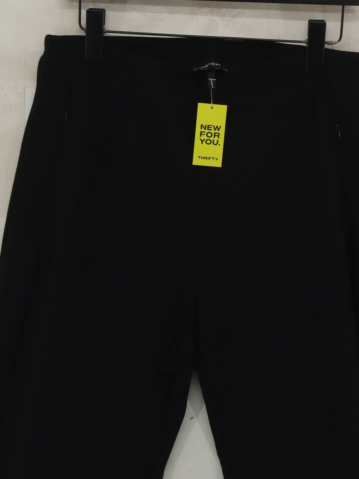 ME+EM Women's Trousers UK 14 Black Viscose with Polyamide, Elastane Cropped - Image 3