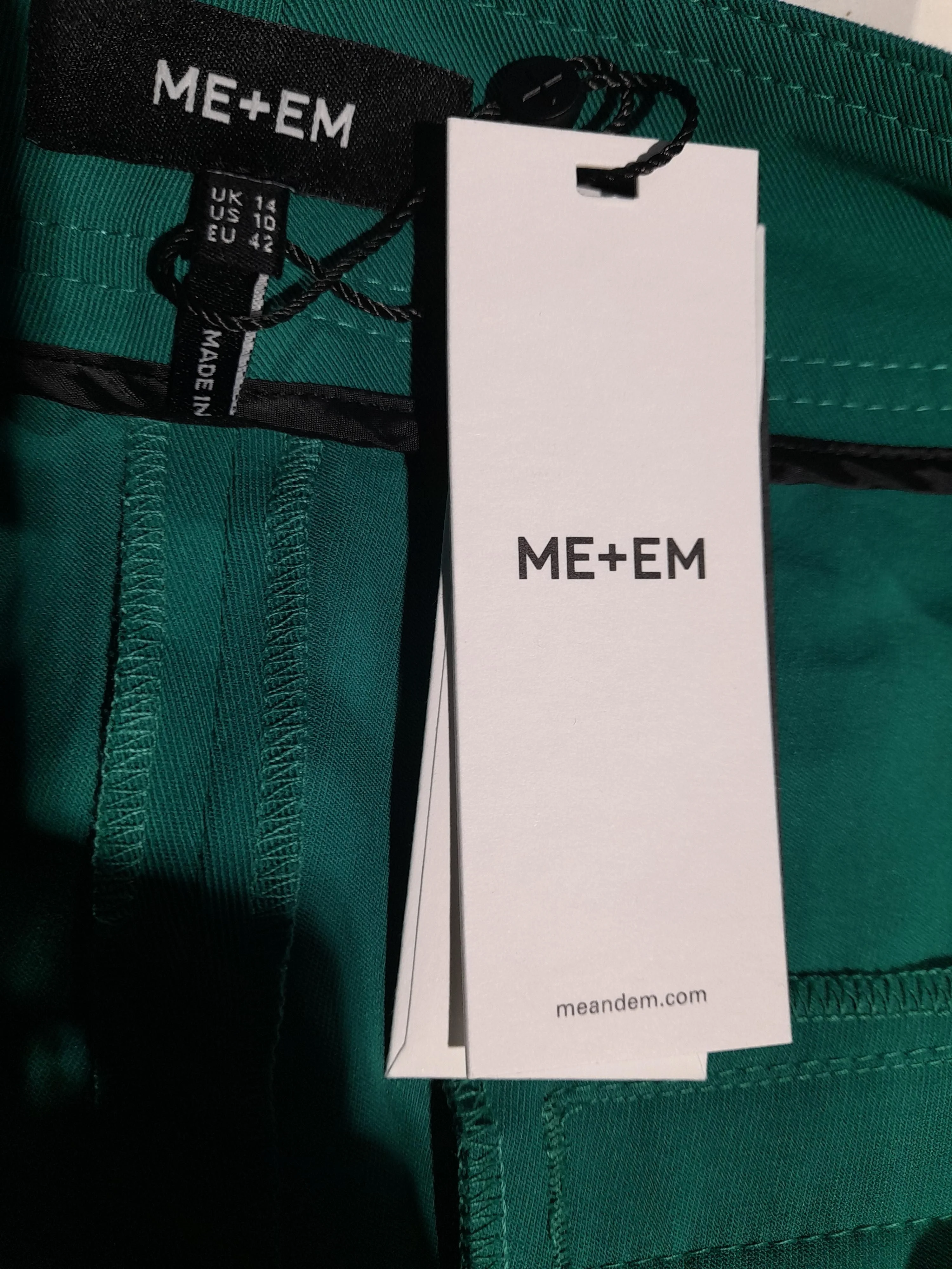 ME+EM Women's Trousers UK 14 Green Polyester New with tags - Image 5