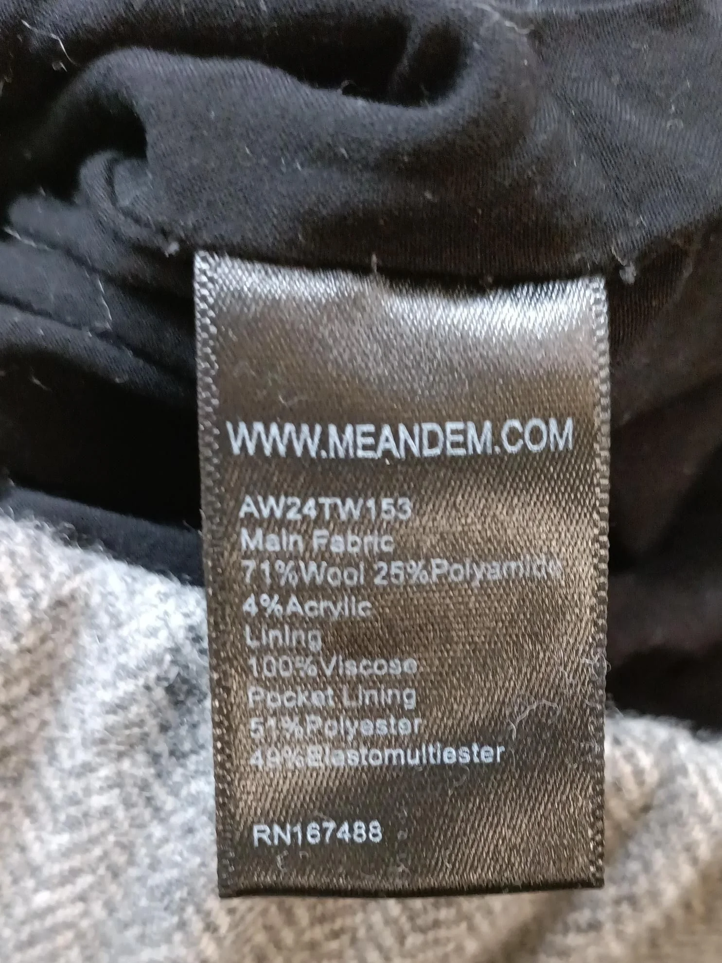 ME+EM Women's Trousers UK 14 Grey Wool with Polyamide, Acrylic Sweatpants - Image 6
