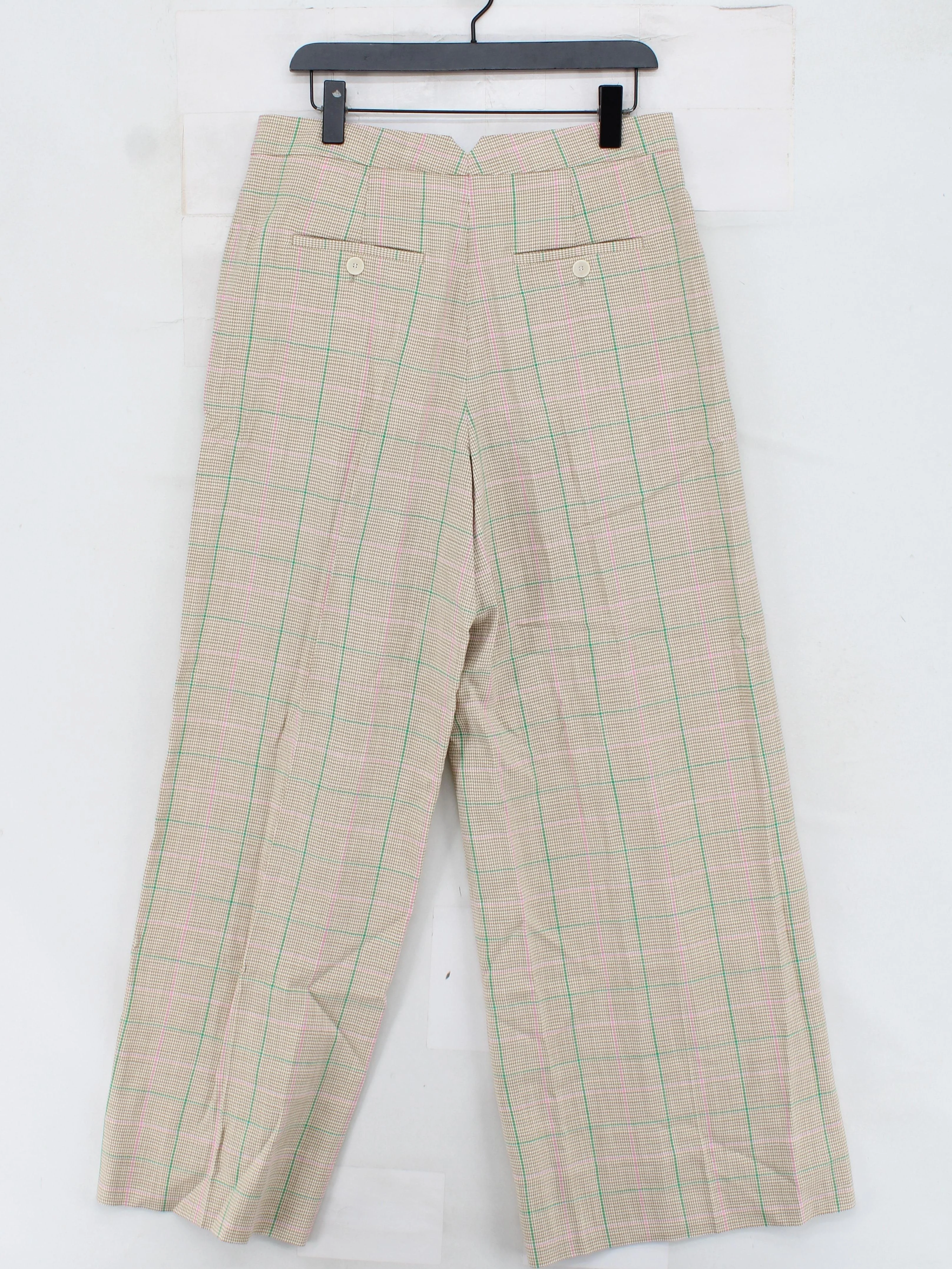 ME+EM Women's Trousers UK 14 Tan Polyester with Viscose, Elastane Cropped - Image 2