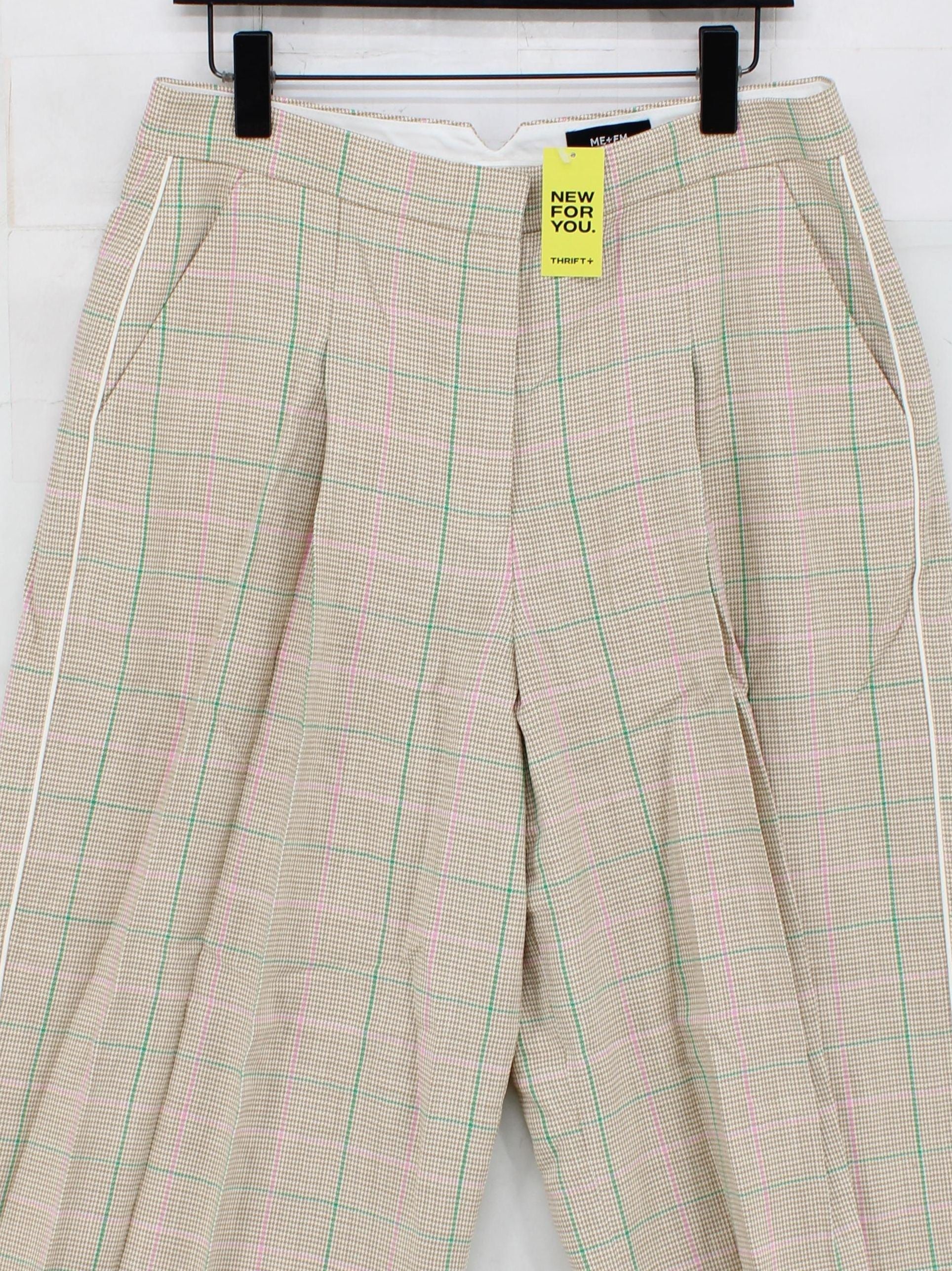 ME+EM Women's Trousers UK 14 Tan Polyester with Viscose, Elastane Cropped - Image 3
