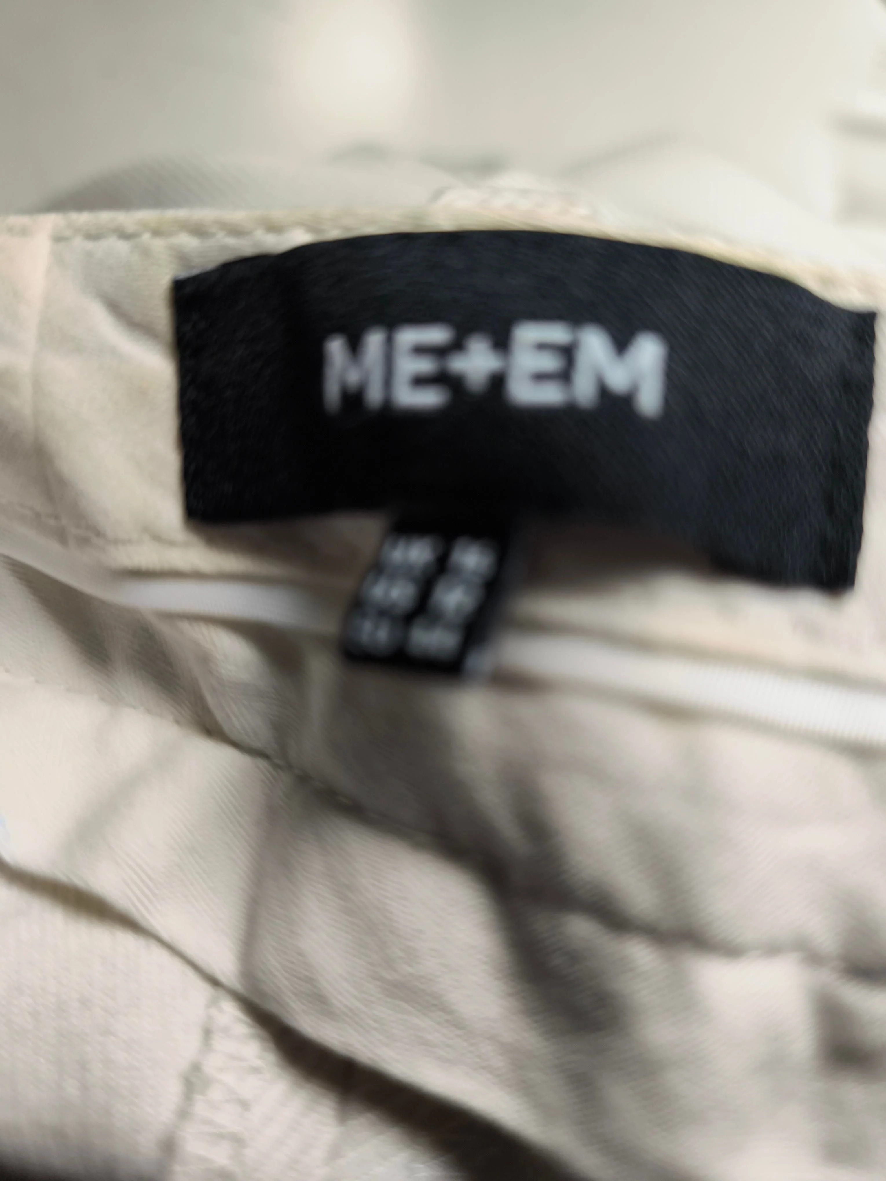 ME+EM Women's Trousers UK 16 Cream Polyester with Viscose Wide-Leg Chino - Image 6