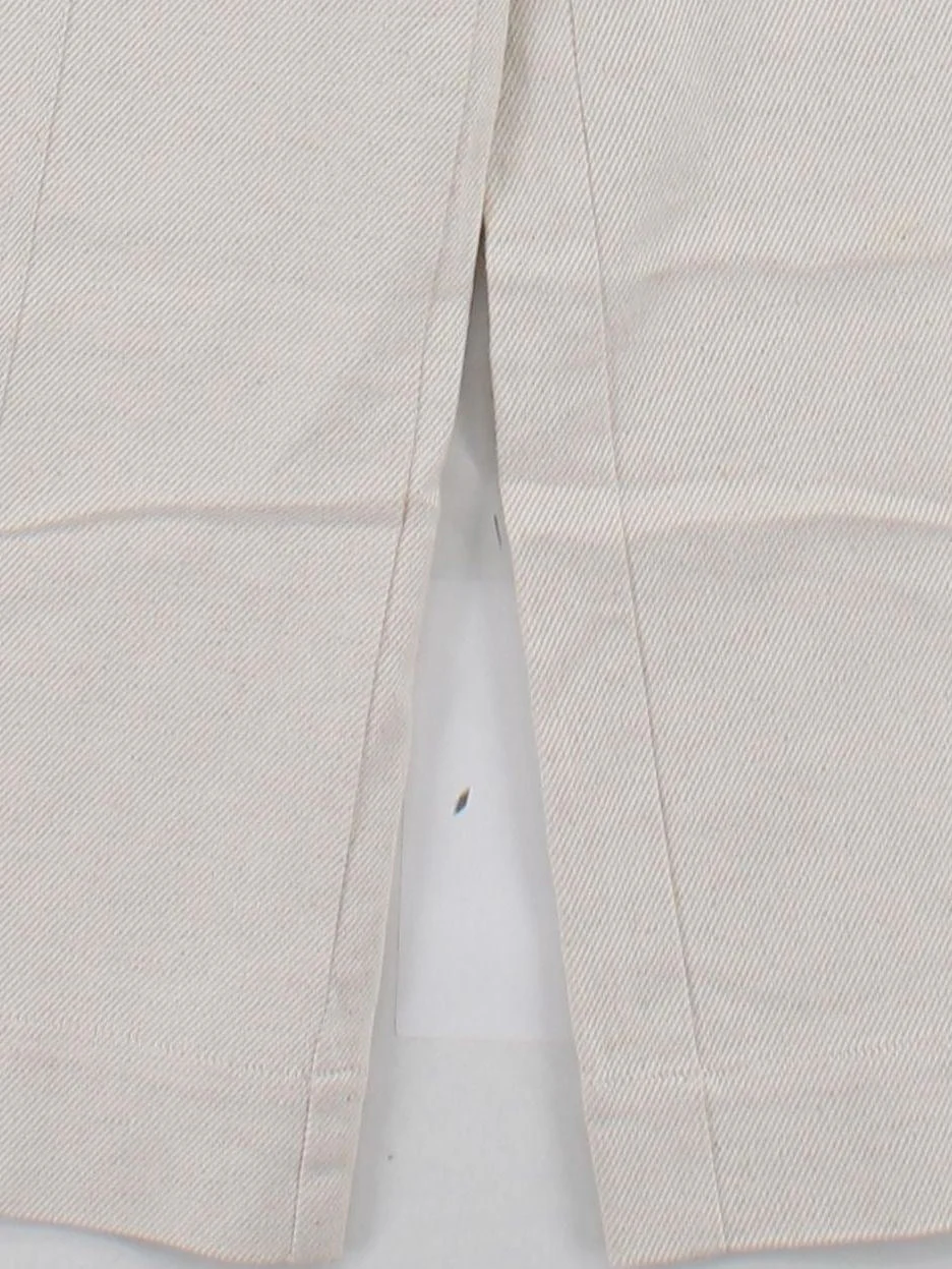 ME+EM Women's Trousers UK 6 Cream Cotton with Linen, Polyester Wide-Leg Cropped - Image 4