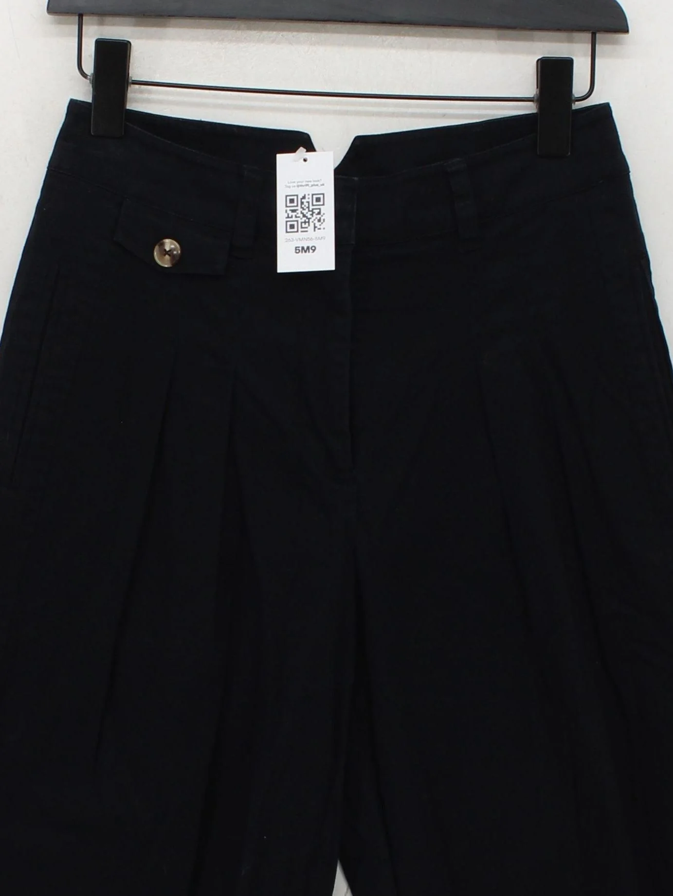 ME+EM Women's Trousers UK 8 Black 100% Other Tapered Chino - Image 3