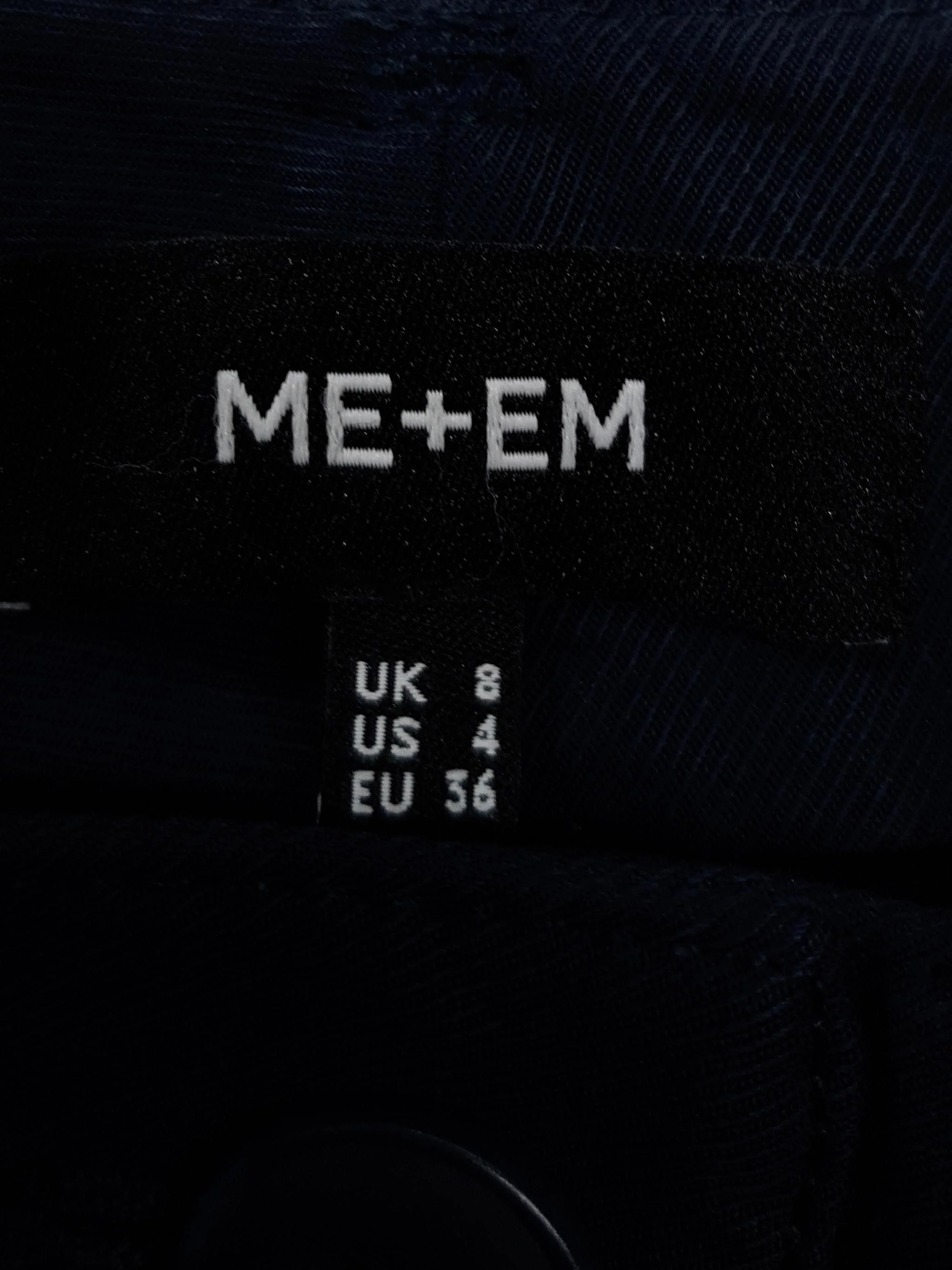 ME+EM Women's Trousers UK 8 Blue Lyocell Modal with Linen Wide-Leg Chino - Image 5