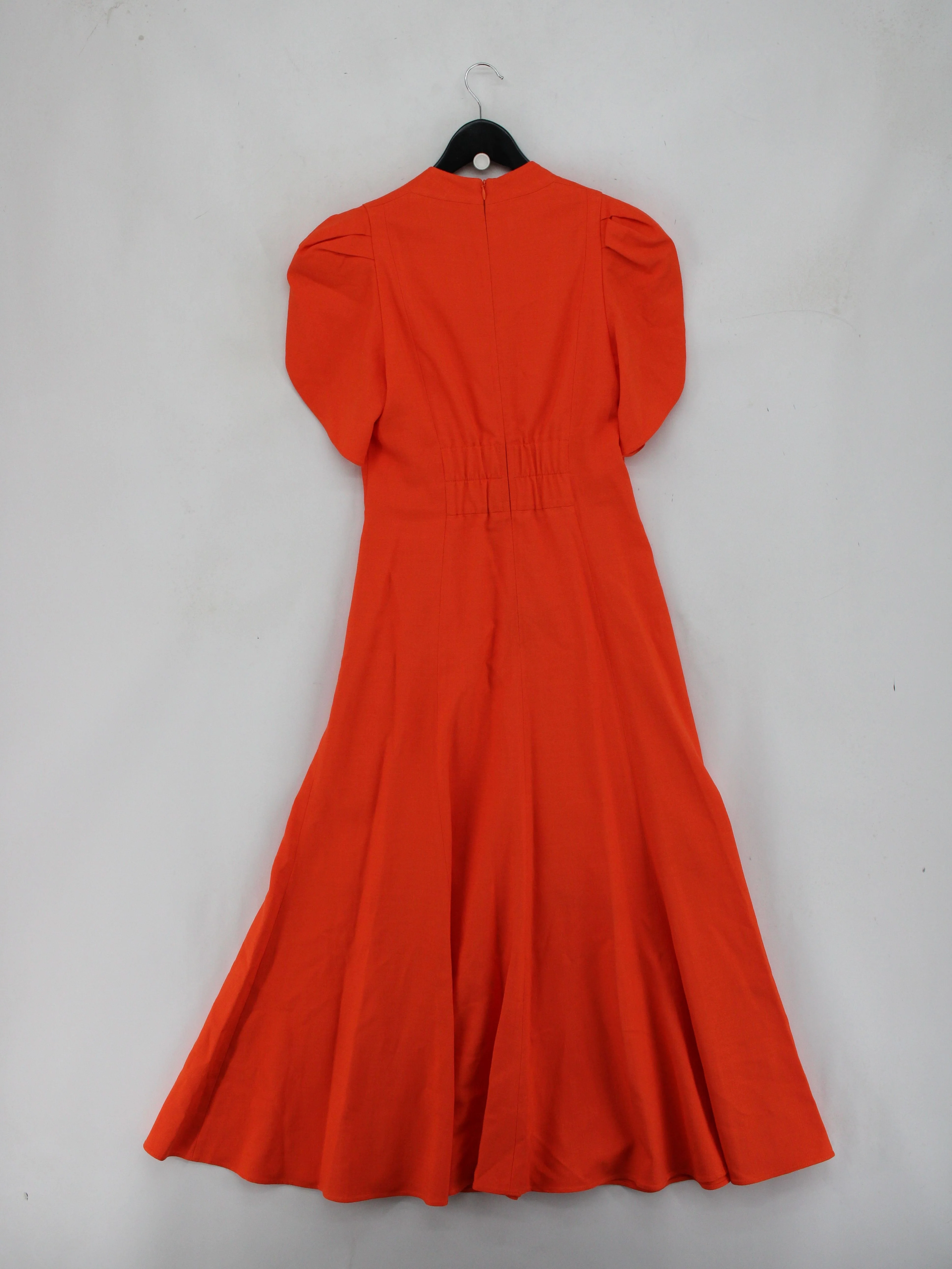 ME+EM Wrap Midi Dress UK8 in Orange - Image 2