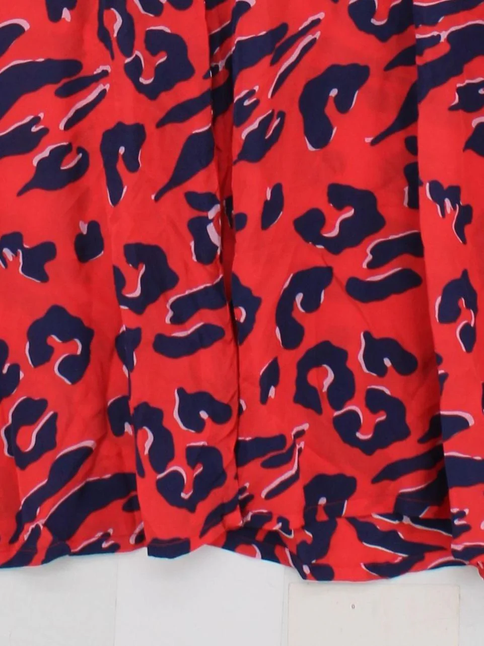 Mercy Delta Women's Midi Skirt L Red Animal Print 100% Viscose Midi A-Line - Image 4