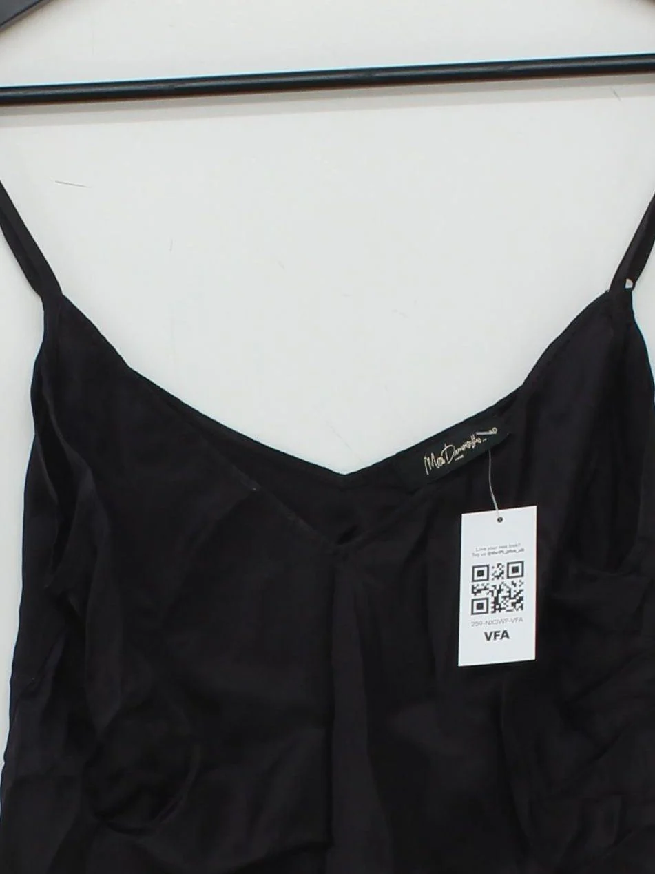 Mes Demoiselles Women's Top UK 12 Blue 100% Other Sleeveless V-Neck Basic - Image 3