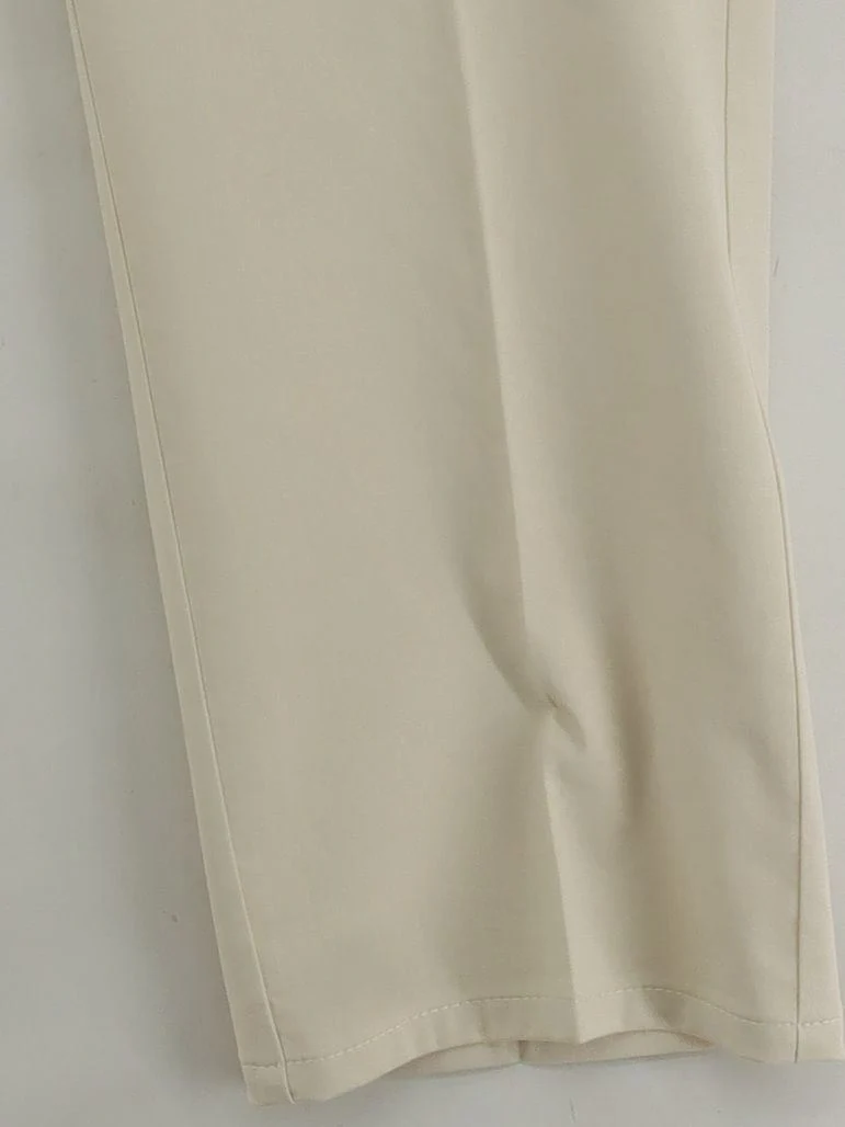 Meyer Men's Trousers W 38 in; L 30 in Cream Cotton with Elastane Straight Chino - Image 4