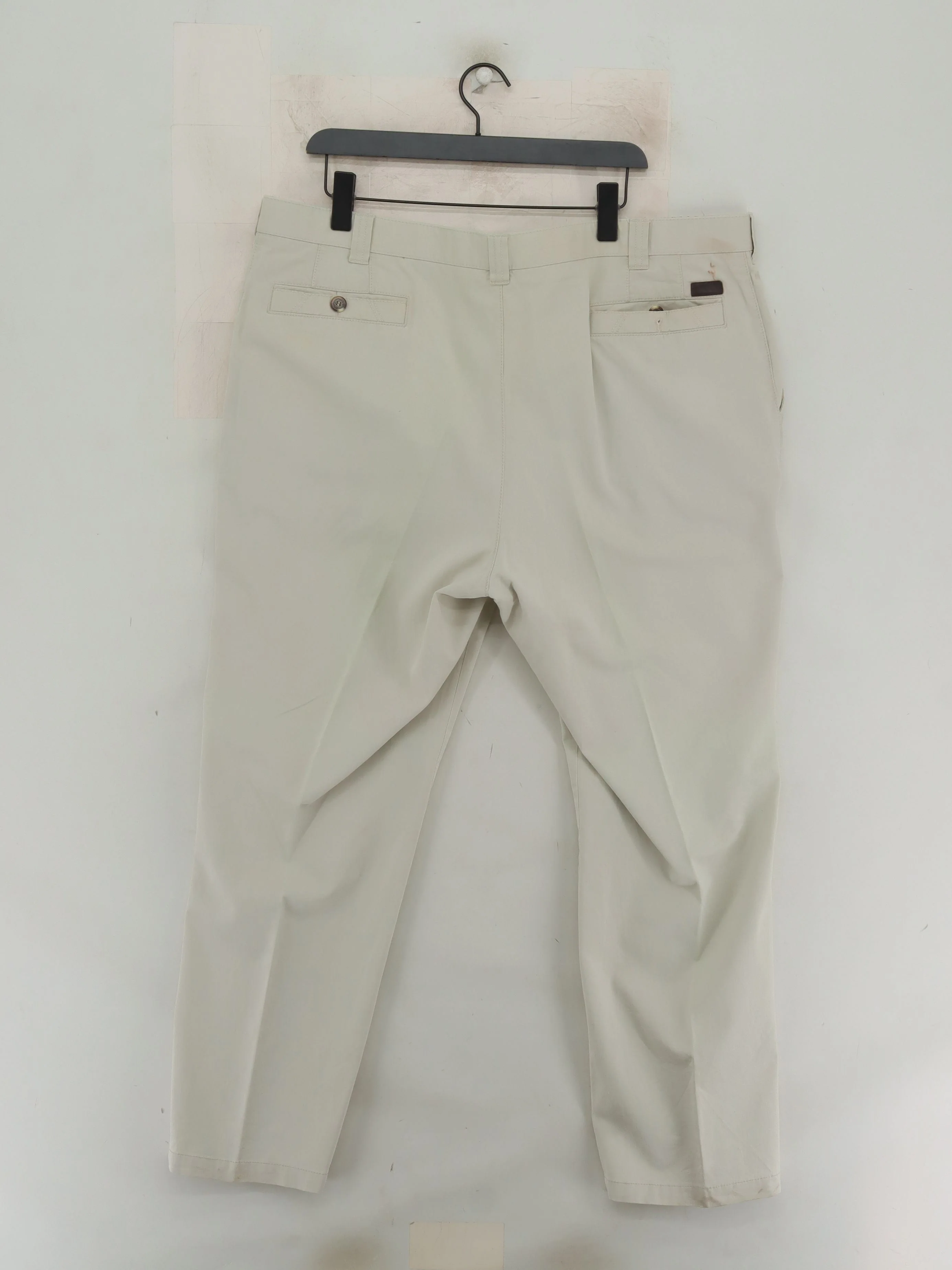 Meyer Men's Trousers W 44 in; L 32 in Cream Cotton with Elastane Straight Chino - Image 2