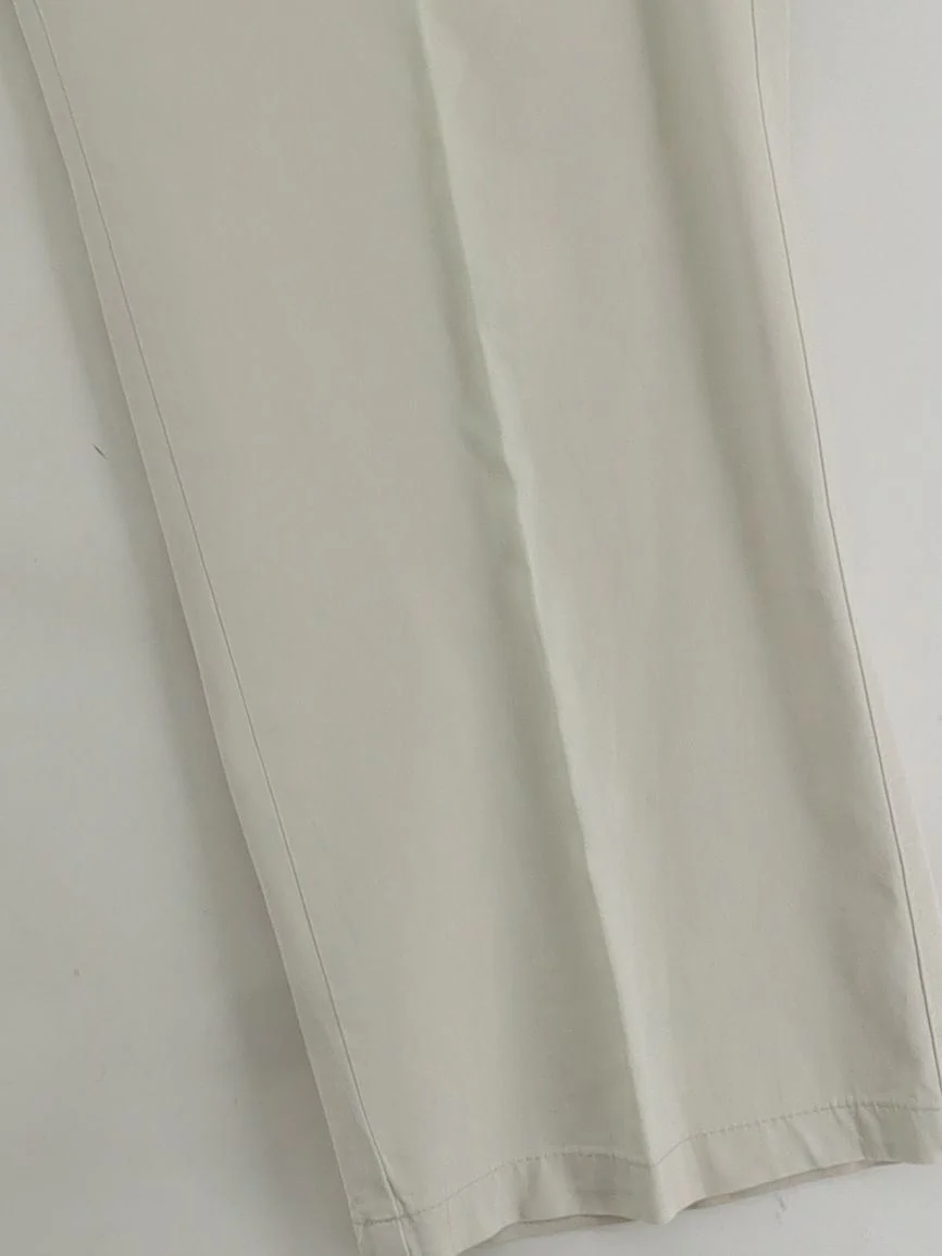 Meyer Men's Trousers W 44 in; L 32 in Cream Cotton with Elastane Straight Chino - Image 4