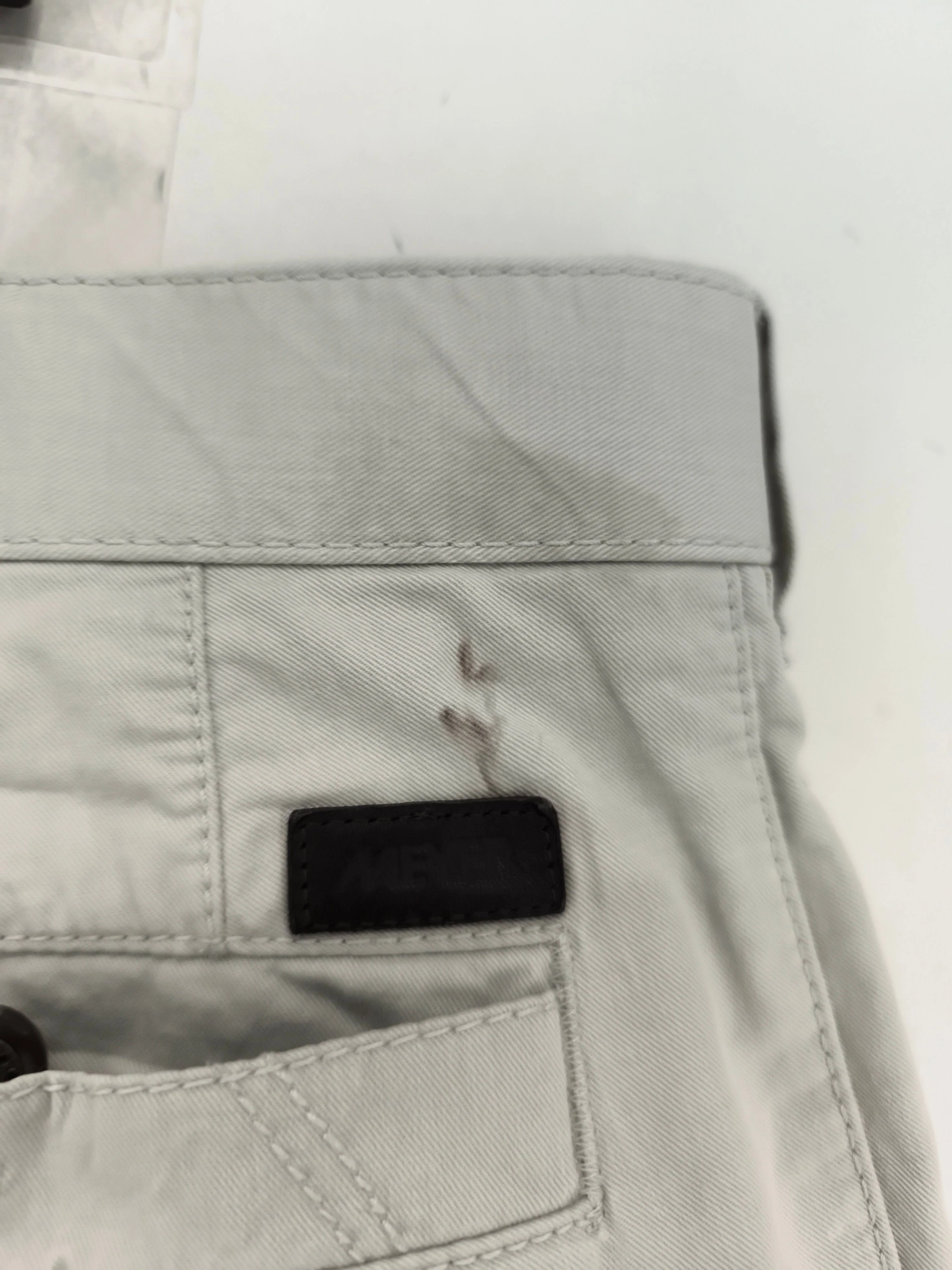 Meyer Men's Trousers W 44 in; L 32 in Cream Cotton with Elastane Straight Chino - Image 6