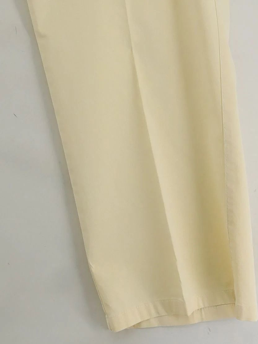Meyer Men's Trousers W 44 in; L 32 in Cream Cotton with Elastane Straight Chino - Image 4