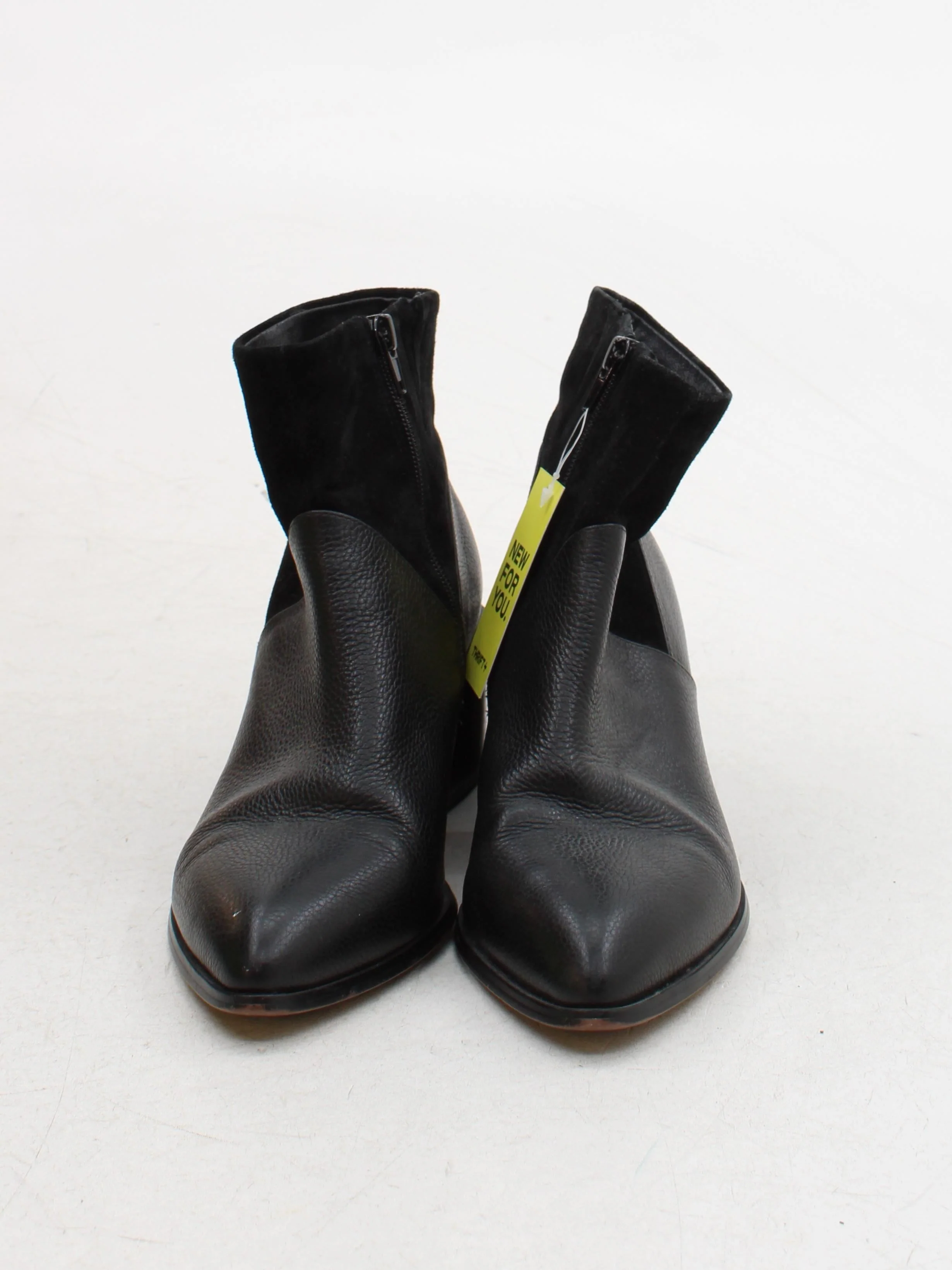 Mi Piaci Women's Boots UK 6 Black Leather with Suede Combat - Image 2