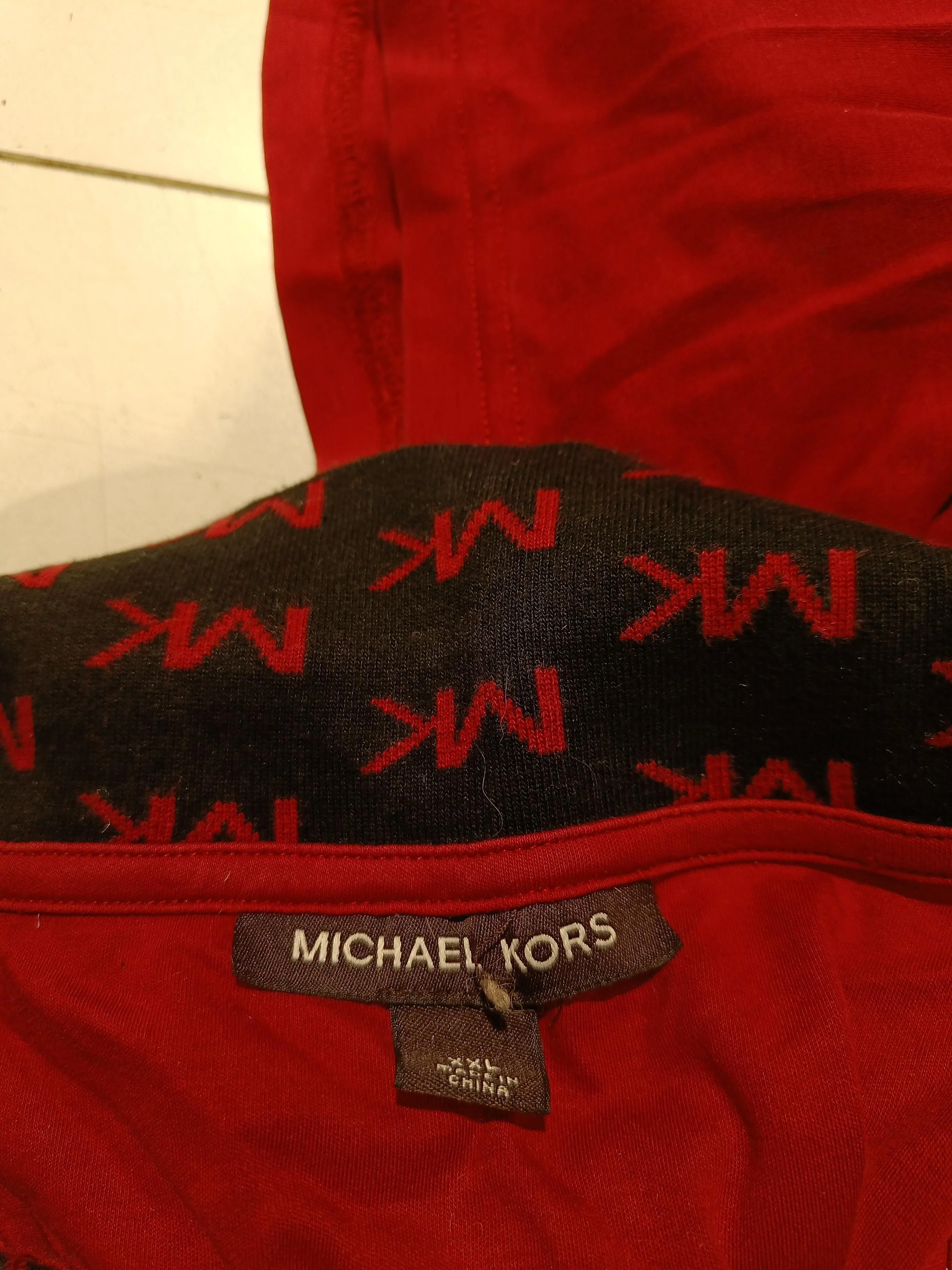 Michael Kors Men's Polo XXL Red 100% Cotton Basic - Image 5