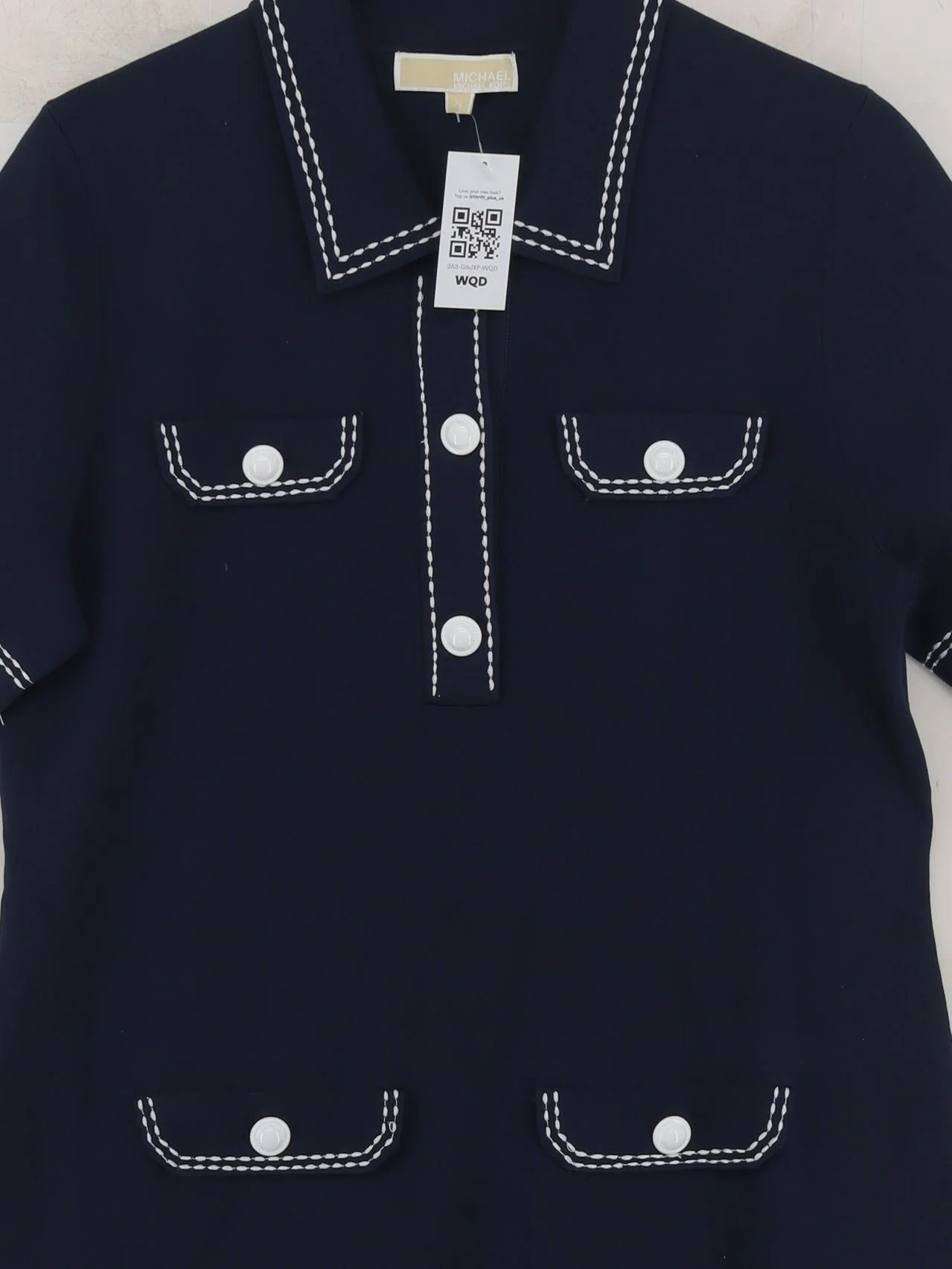 Michael Kors Shirt Mini Dress XL in Blue - Image 3