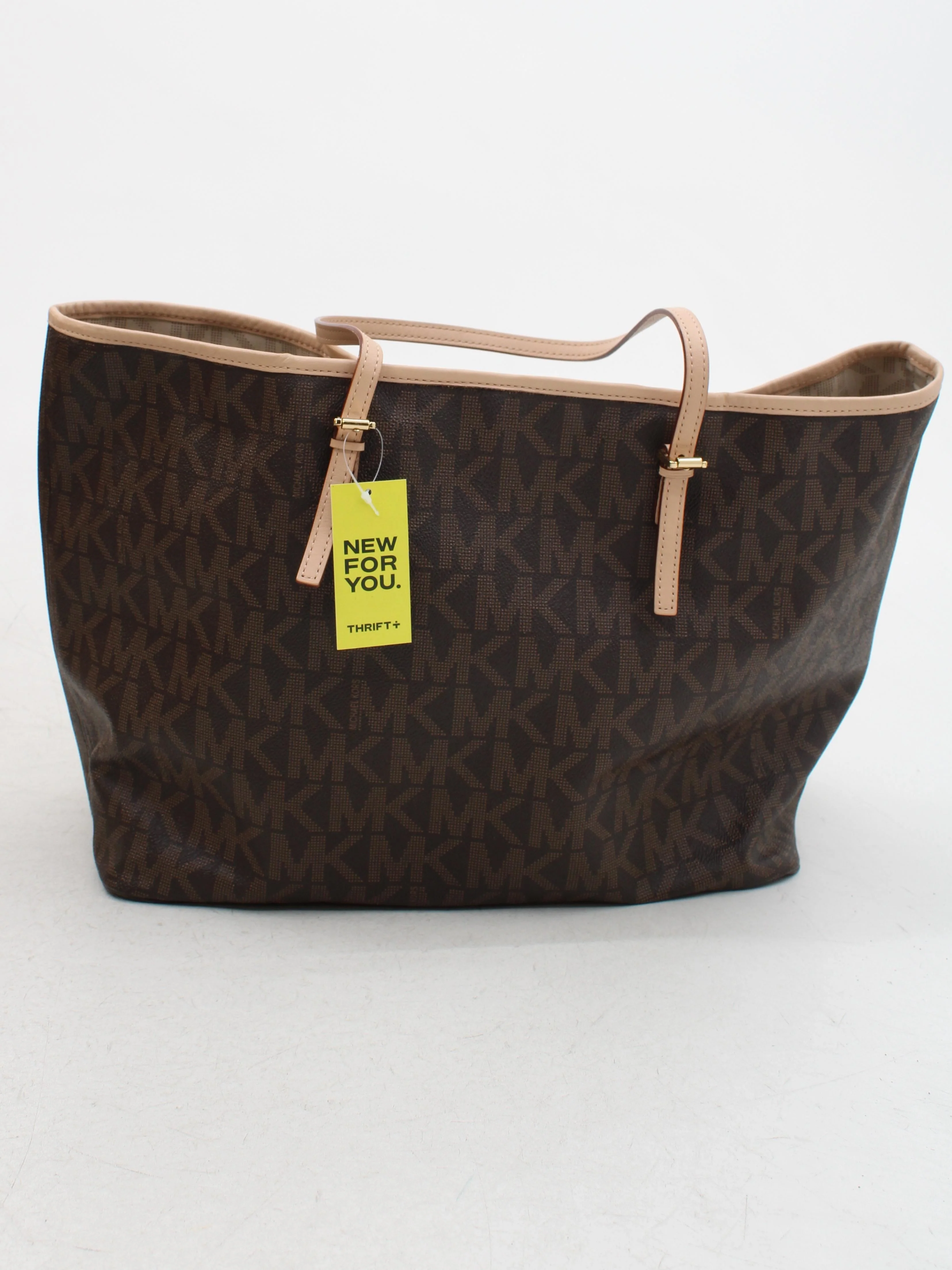 Michael Kors Women's Bag Brown Graphic 100% Faux Leather Tote - Image 2