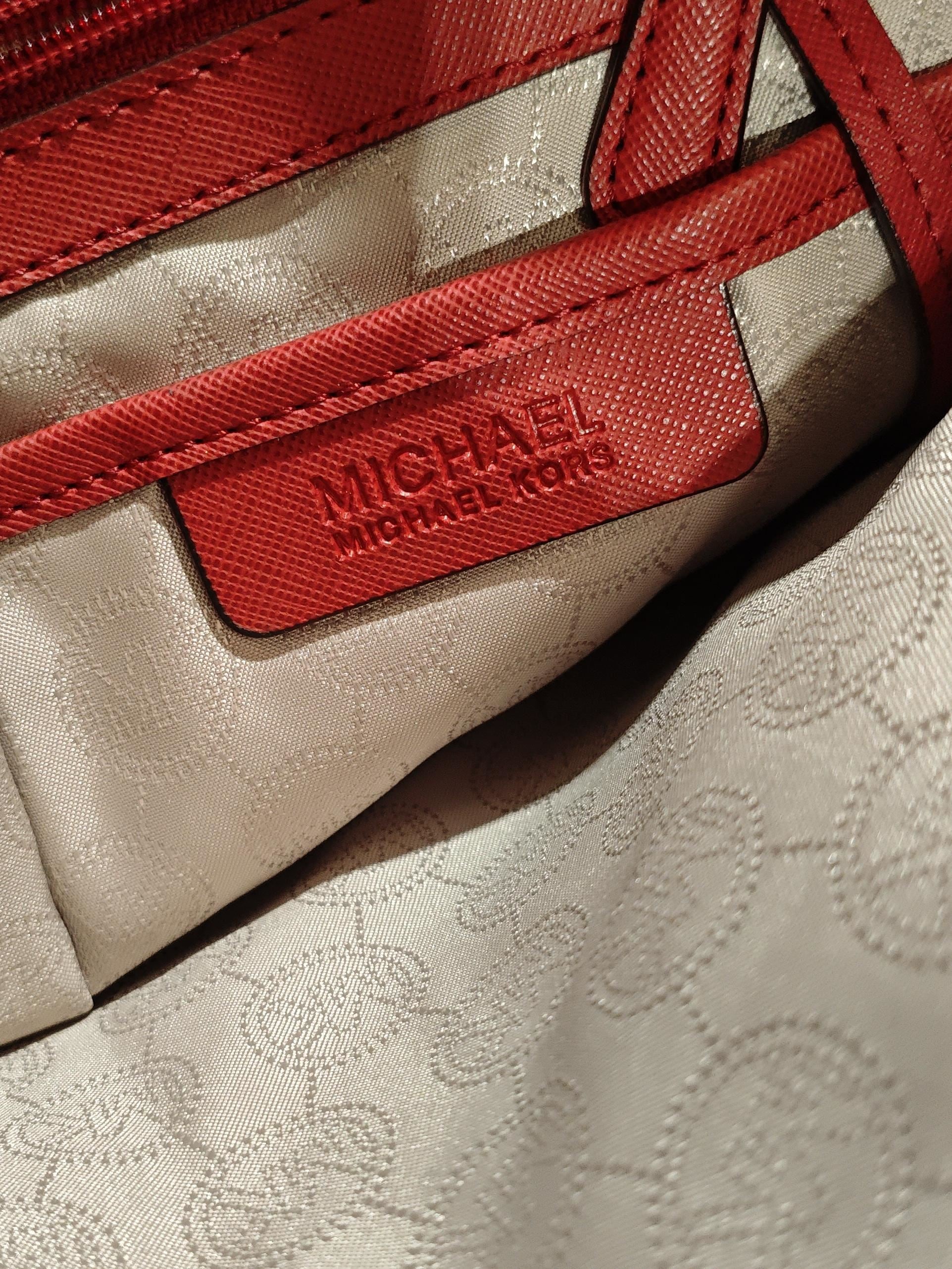 Michael Kors Women's Bag Red 100% Faux Leather Tote - Image 6