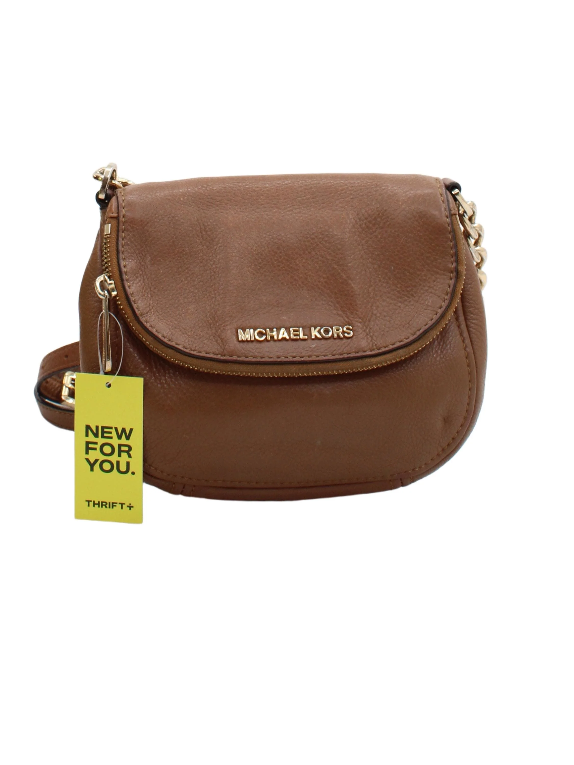Michael Kors Women's Bag Tan 100% Leather Crossbody