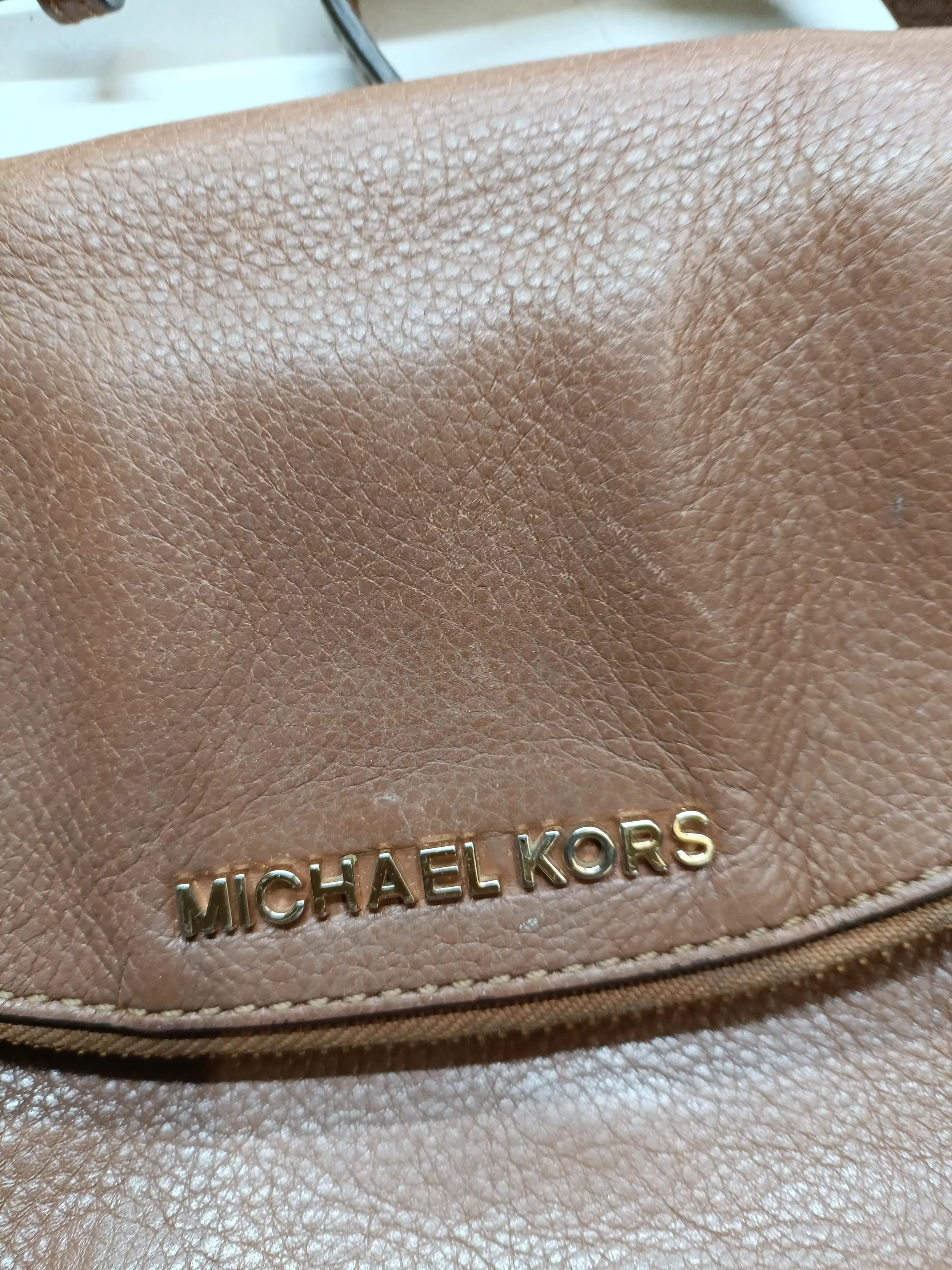 Michael Kors Women's Bag Tan 100% Leather Crossbody - Image 6