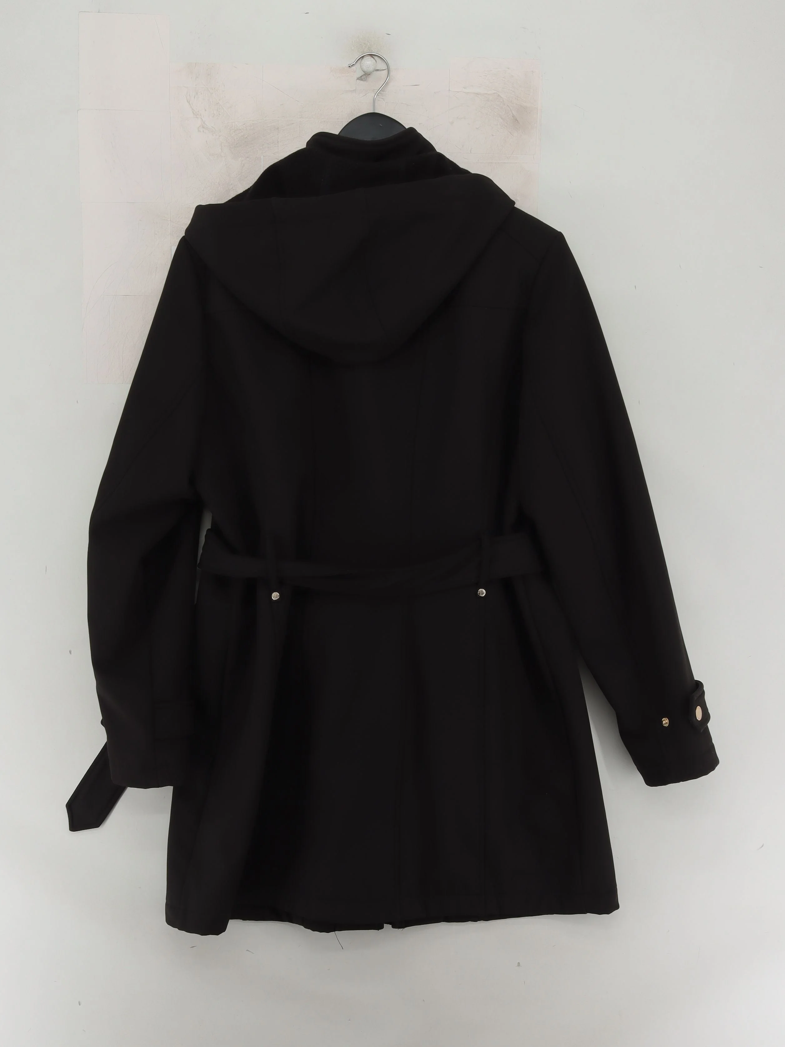 Michael Kors Women's Coat L Black Polyester with Spandex Trench Coat - Image 2