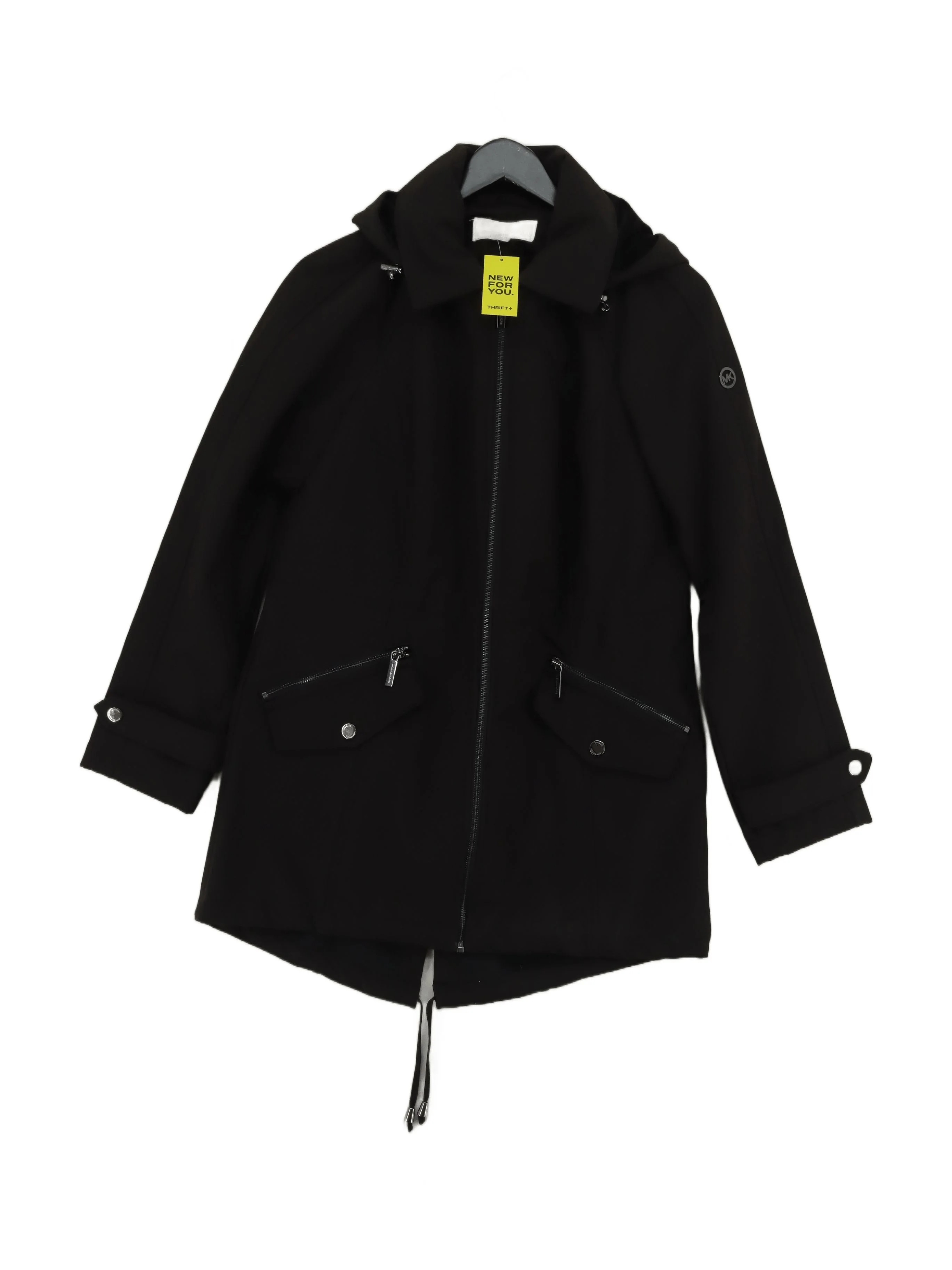 Michael Kors Women's Coat M Black Polyester with Spandex Parka